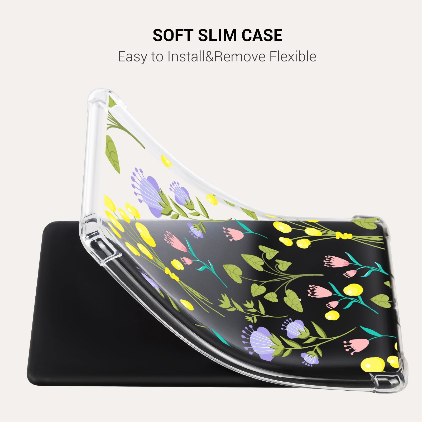 Eden Lilac Kindle Paperwhite 7 inch Clear Case