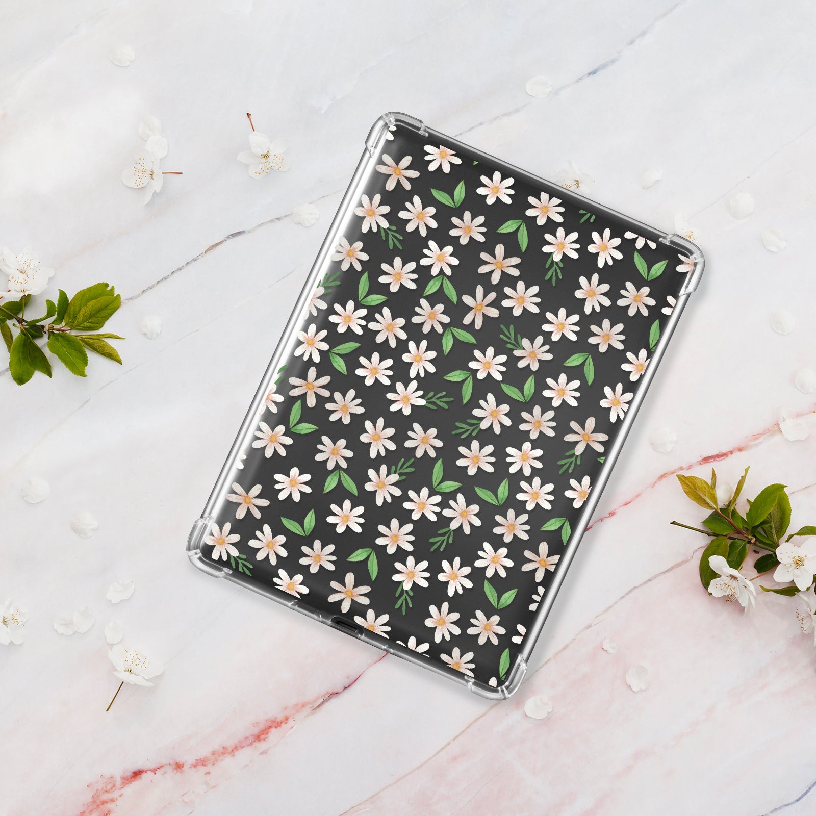 Kindle Paperwhite 12th Gen (2024 7 inch) clear-prints Case#Color_Pink Flower