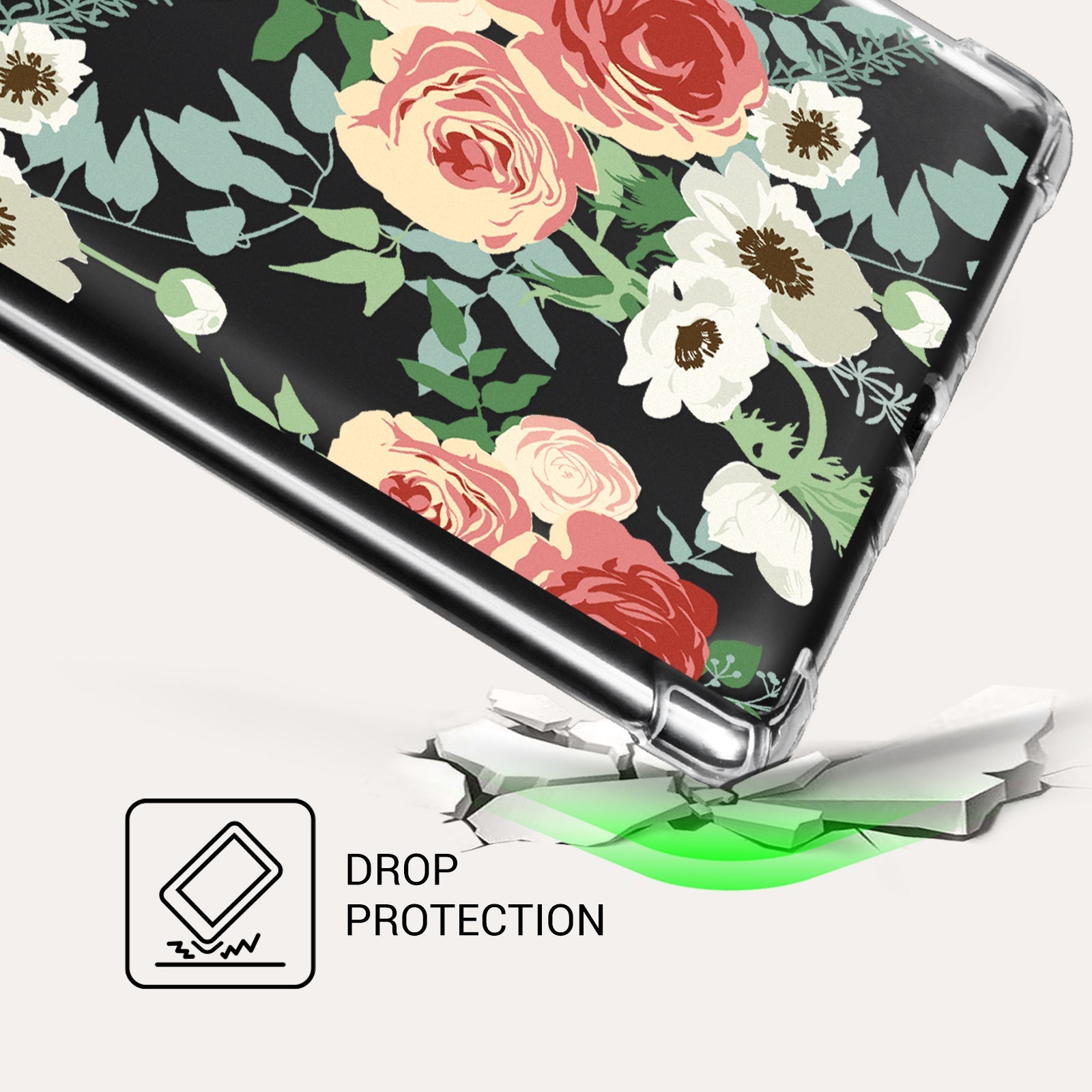 Kindle Paperwhite 12th Gen (2024 7 inch) clear-prints Case#Color_Red Rose