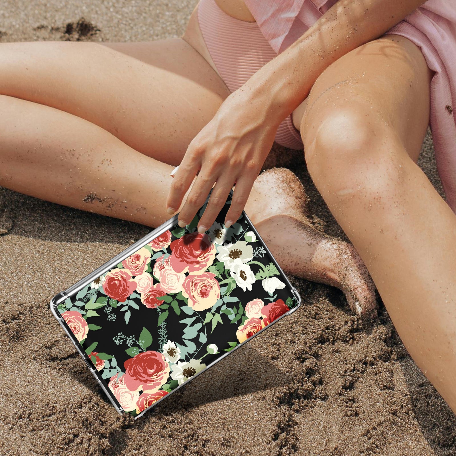 Kindle Paperwhite 12th Gen (2024 7 inch) clear-prints Case#Color_Red Rose