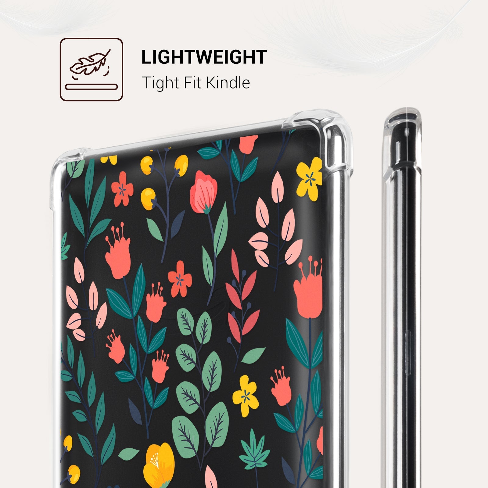 Kindle Paperwhite 12th Gen (2024 7 inch) clear-prints Case#Color_Sea of Flowers
