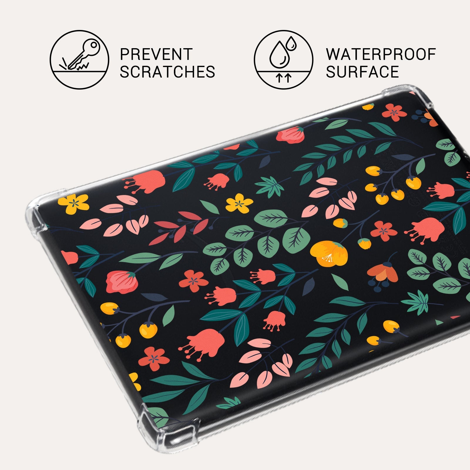 Kindle Paperwhite 12th Gen (2024 7 inch) clear-prints Case#Color_Sea of Flowers