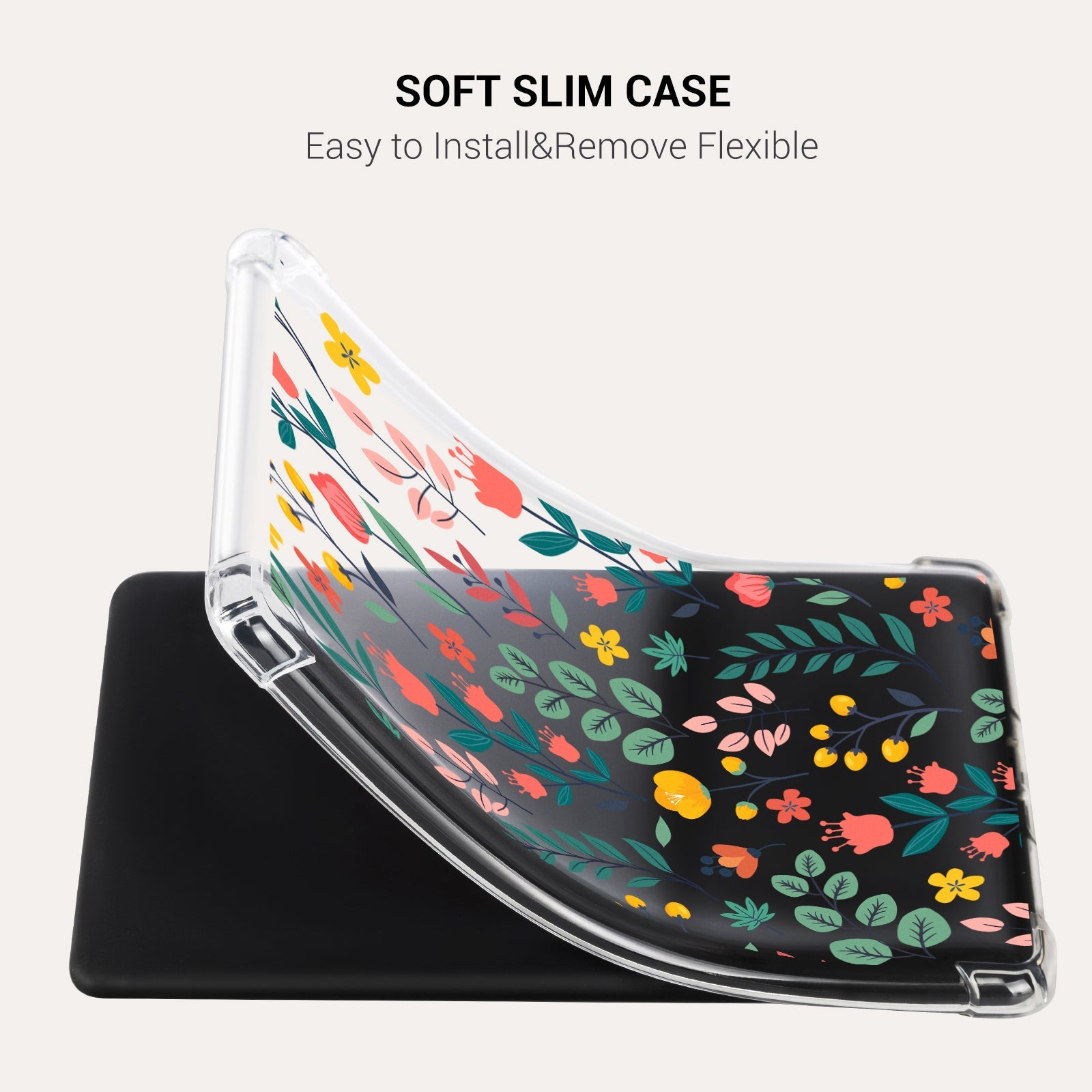 Kindle Paperwhite 12th Gen (2024 7 inch) clear-prints Case#Color_Sea of Flowers