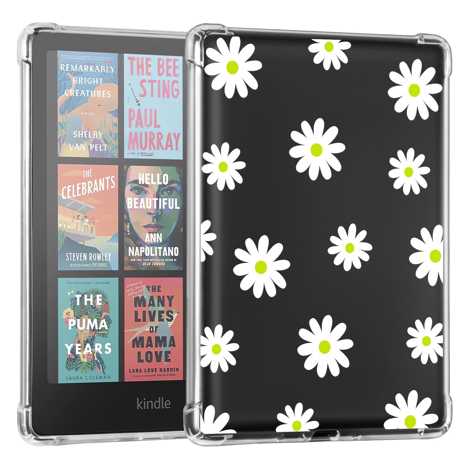 Kindle Paperwhite 12th Gen (2024 7 inch) clear-prints Case#Color_White Chrysanthemum