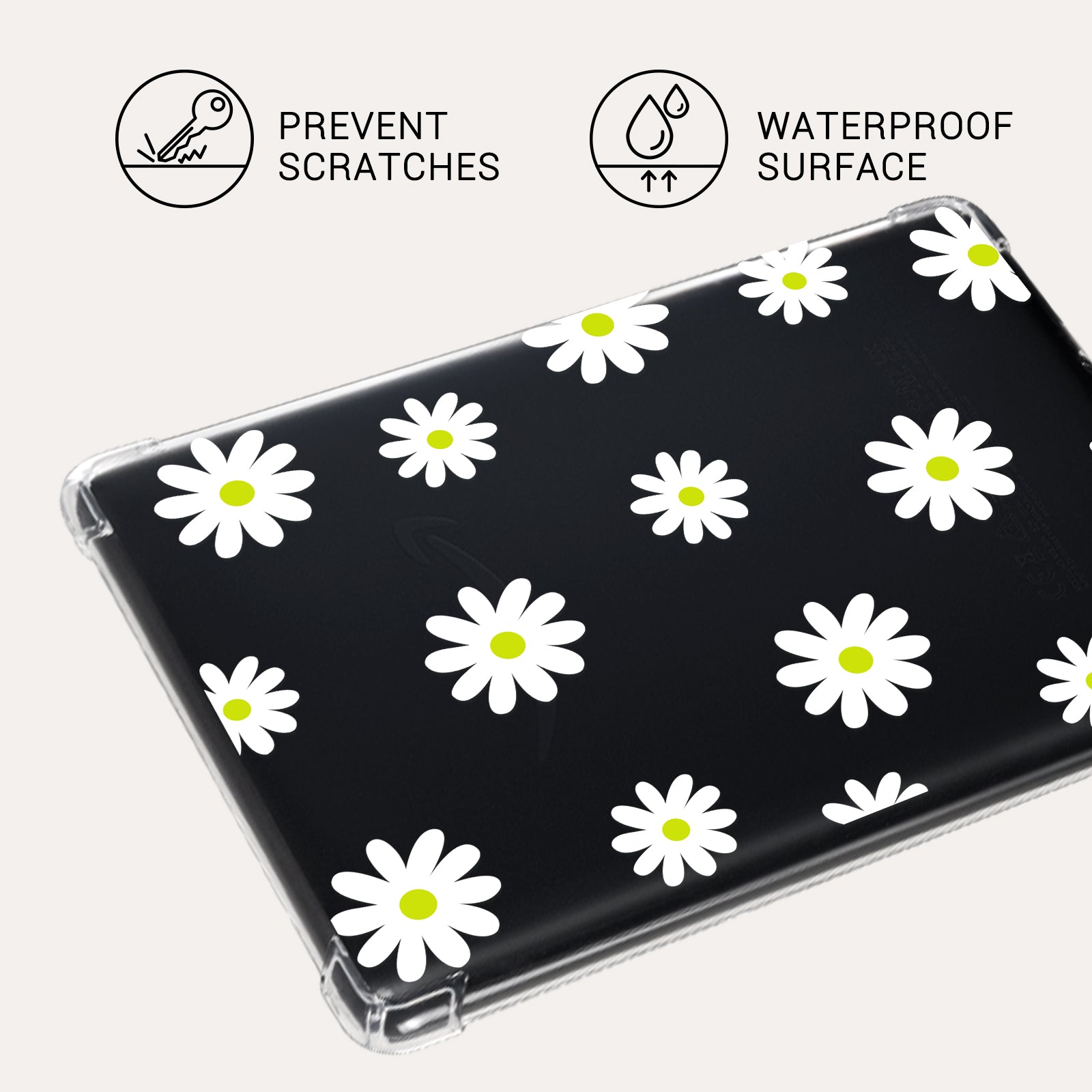Kindle Paperwhite 12th Gen (2024 7 inch) clear-prints Case#Color_White Chrysanthemum