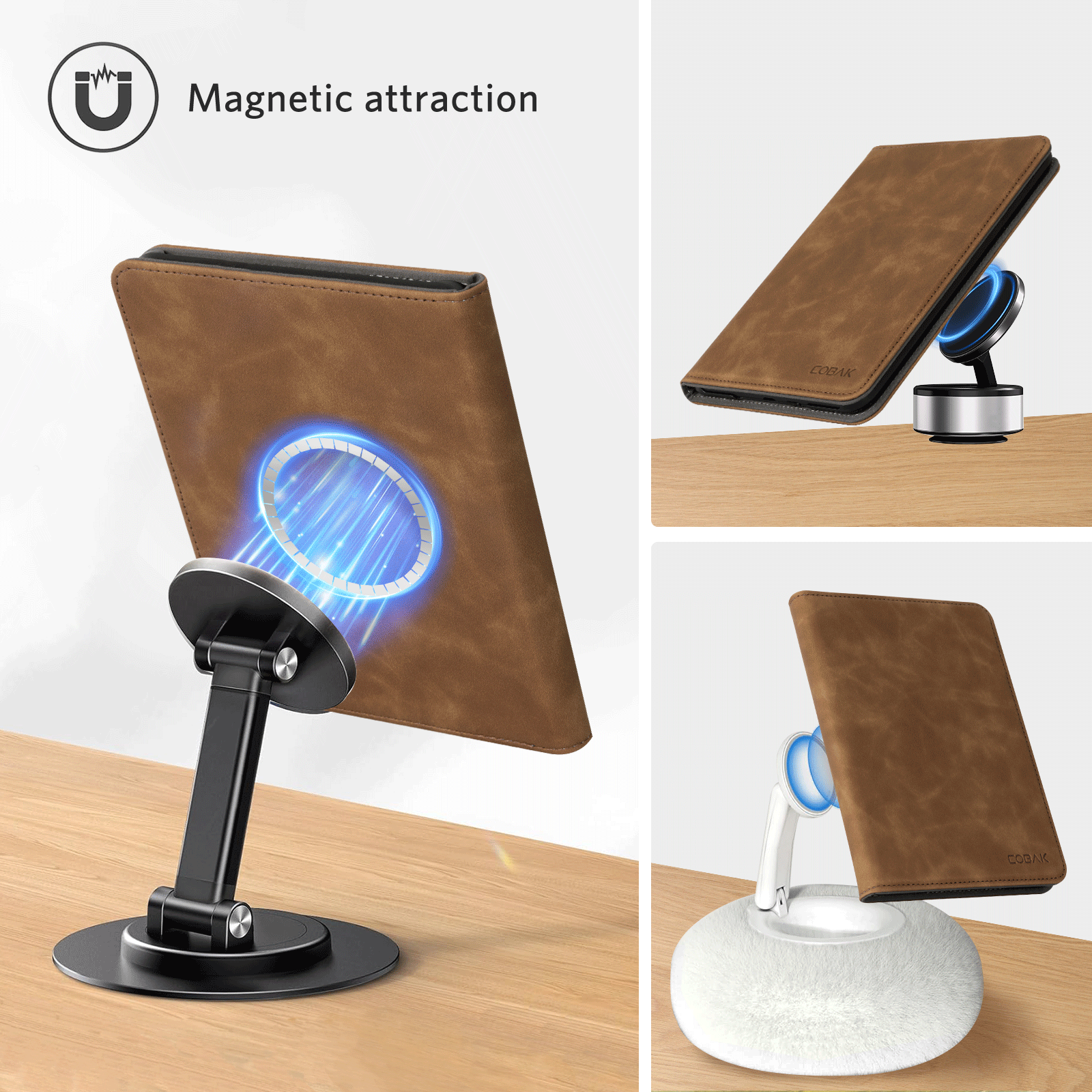 Kindle Paperwhite 12th Gen (2024 7 inch) stand-Magnetic Case#Color_Dark Brown