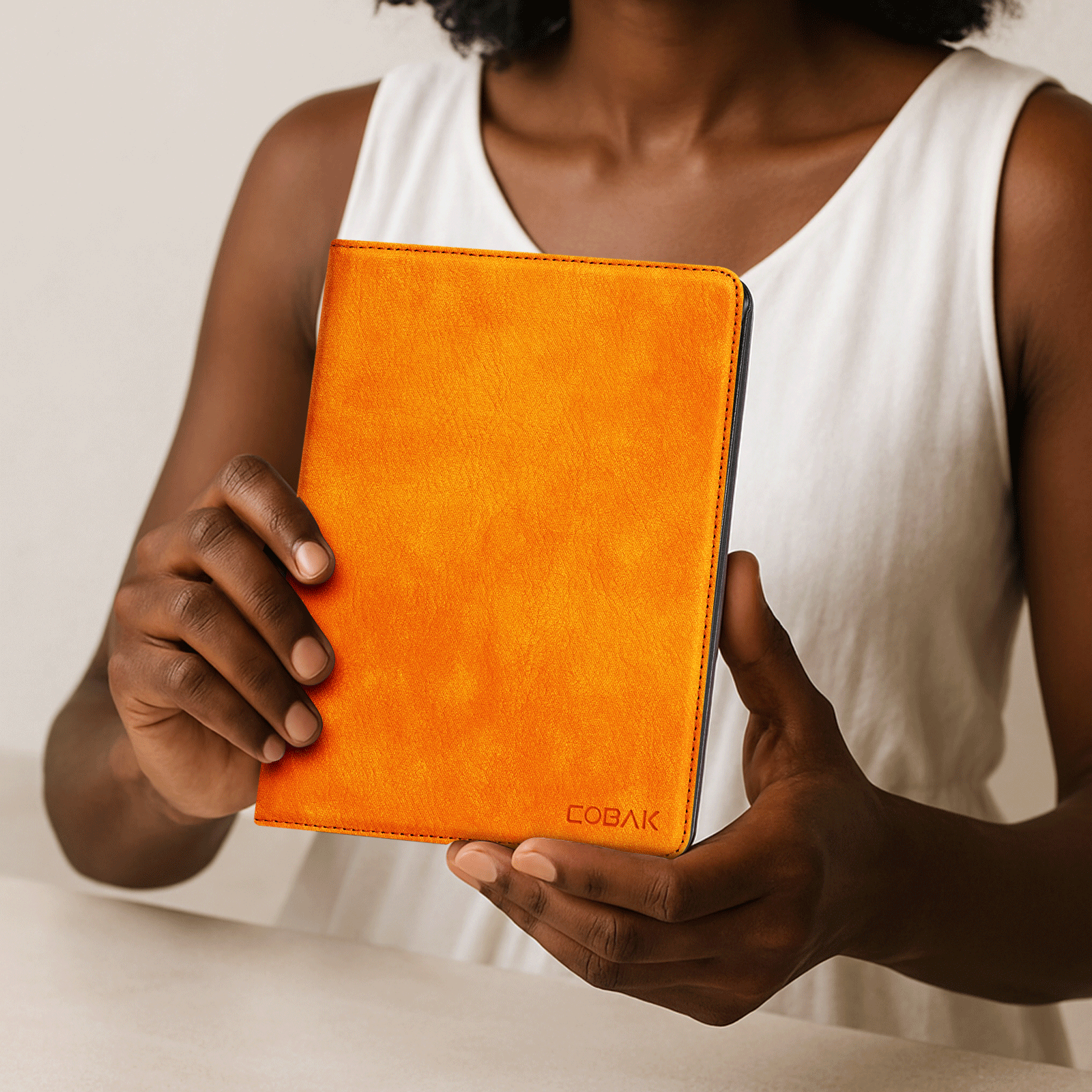 Kindle Paperwhite 12th Gen (2024 7 inch) stand-Magnetic Case#Color_Orange