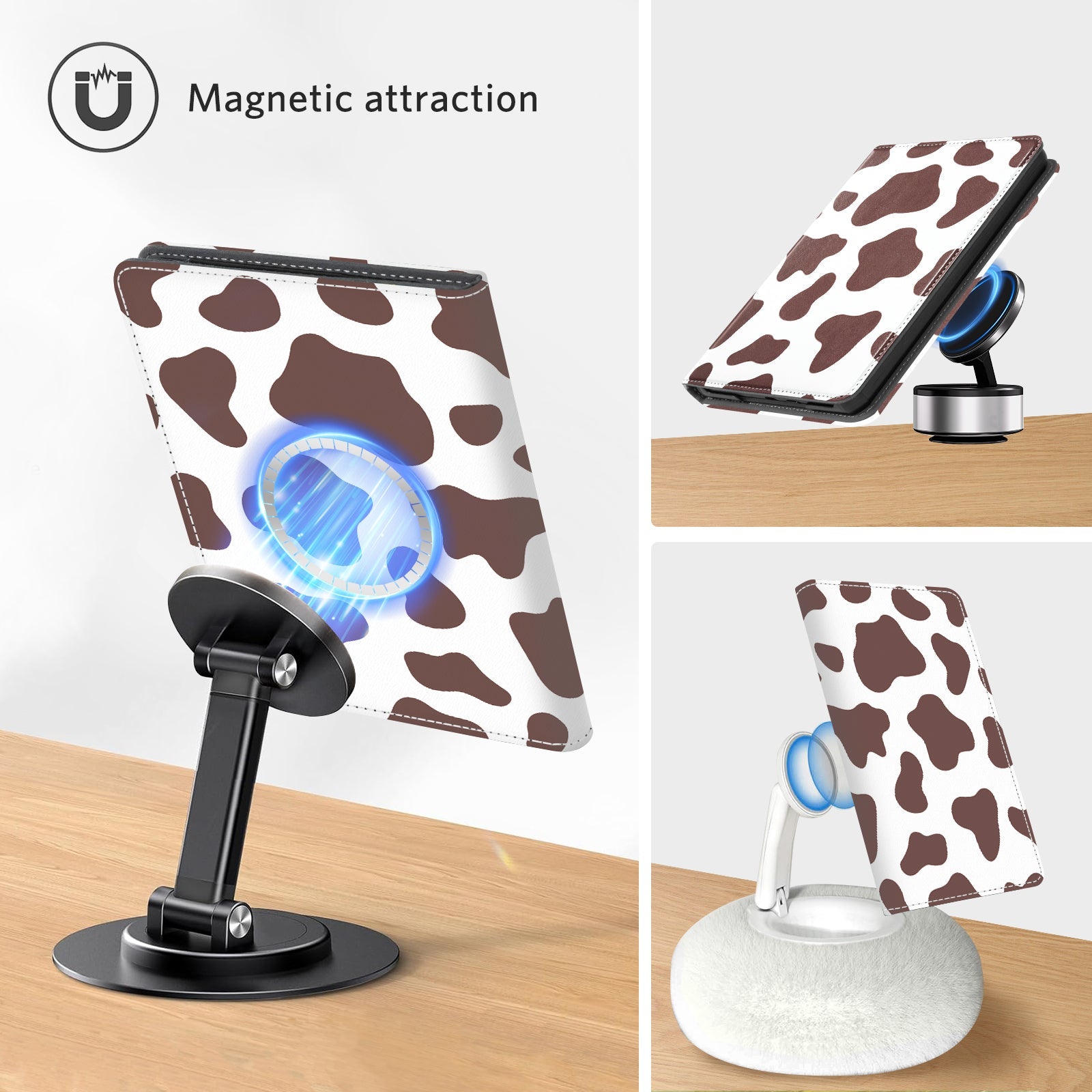 Kindle Paperwhite 12th Gen (2024 7 inch) stand-Prints Case#Color_Brown Cow