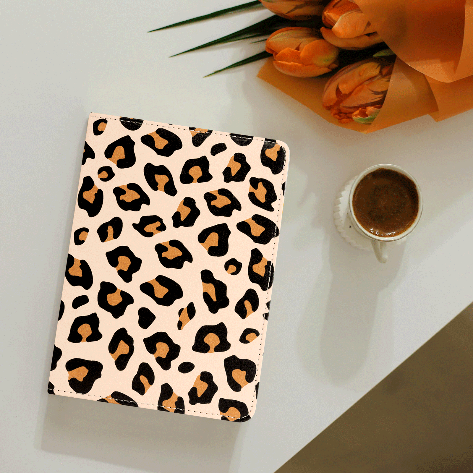 Kindle Paperwhite 12th Gen (2024 7 inch) stand-Prints Case#Color_Brown Leopard