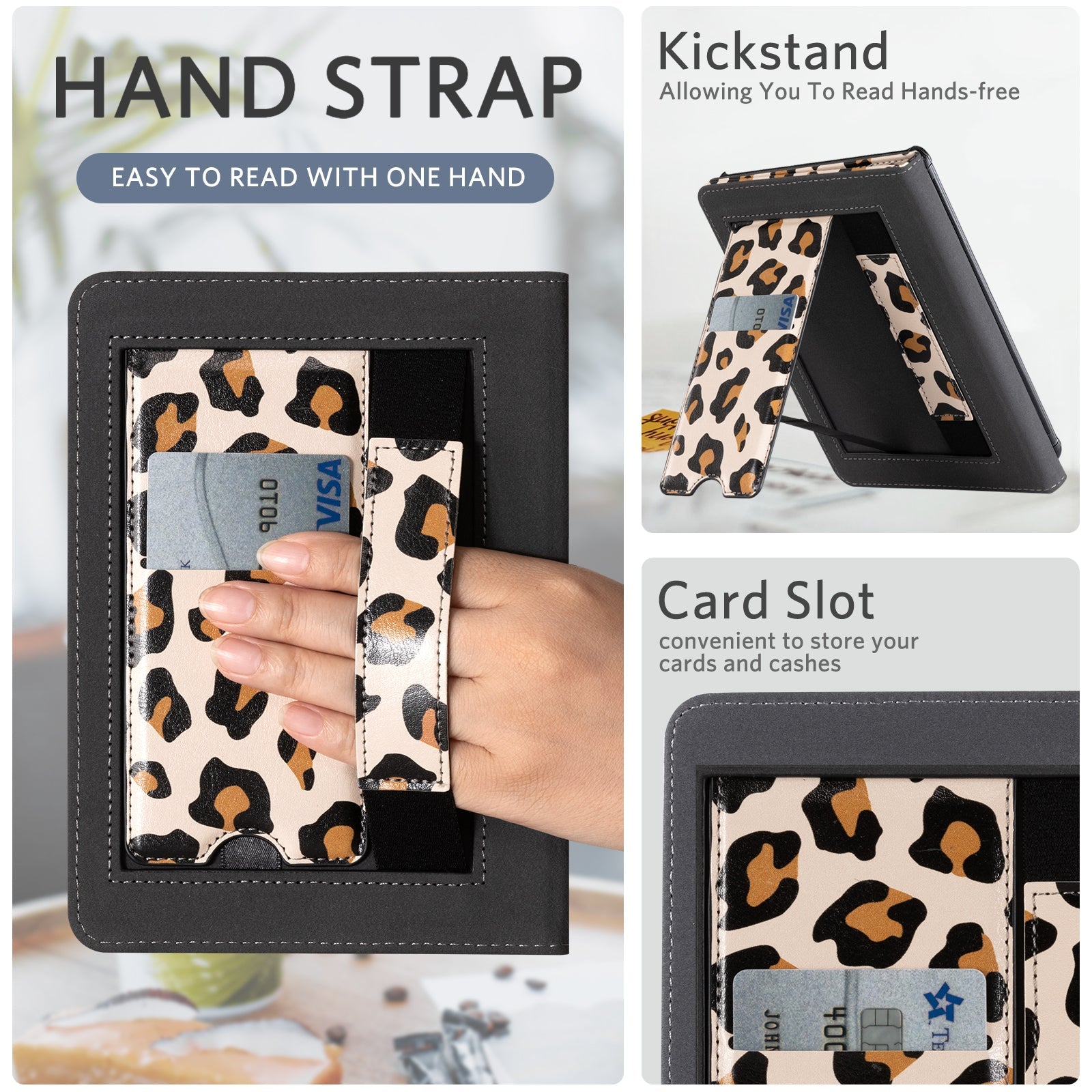 Kindle Paperwhite 12th Gen (2024 7 inch) stand-Prints Case#Color_Brown Leopard