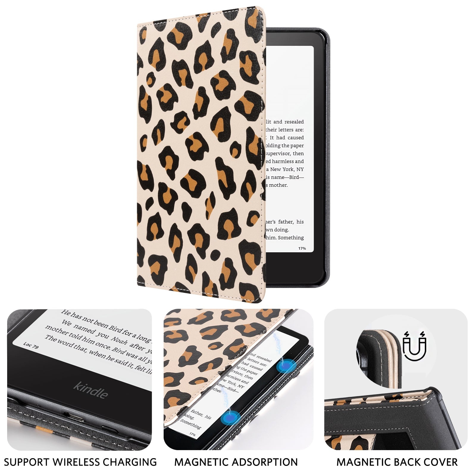 Kindle Paperwhite 12th Gen (2024 7 inch) stand-Prints Case#Color_Brown Leopard