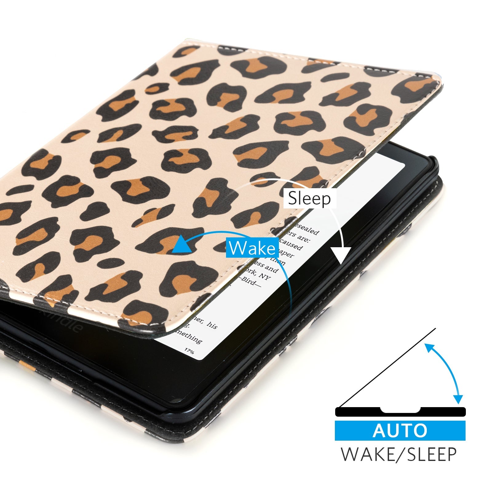 Kindle Paperwhite 12th Gen (2024 7 inch) stand-Prints Case#Color_Brown Leopard