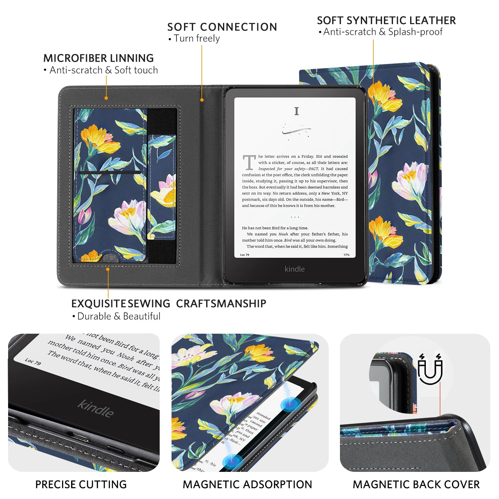 Kindle Paperwhite 12th Gen (2024 7 inch) stand-Prints Case#Color_Colorful