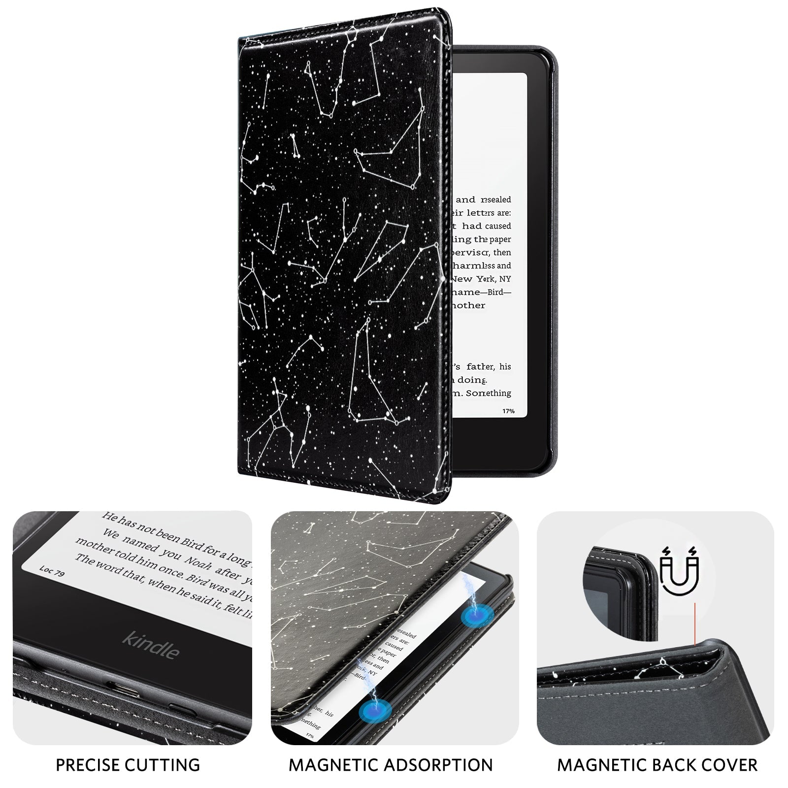 Kindle Paperwhite 12th Gen (2024 7 inch) stand-Prints Case#Color_Constell