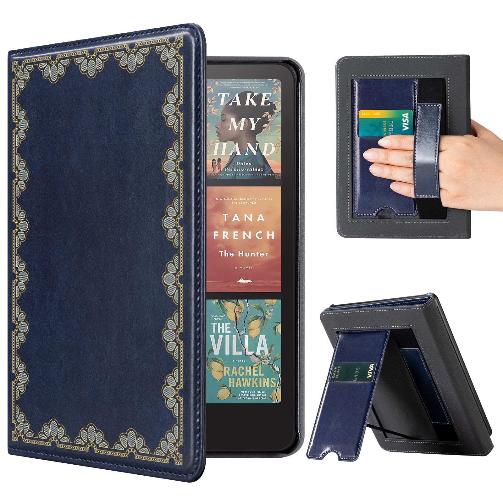 Kindle Paperwhite 12th Gen (2024 7 inch) stand-Prints Case#Color_Dark Blue Notes