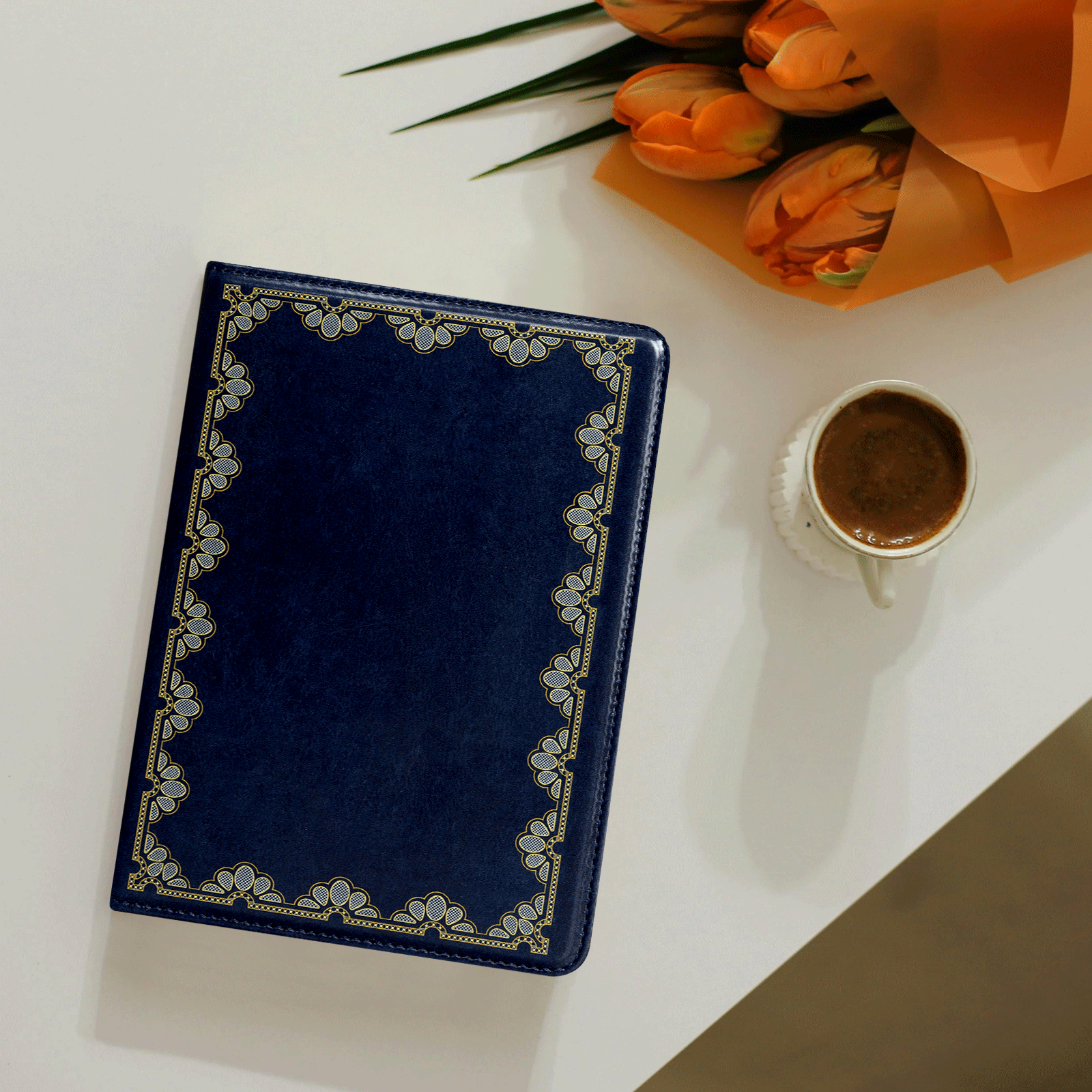 Kindle Paperwhite 12th Gen (2024 7 inch) stand-Prints Case#Color_Dark Blue Notes