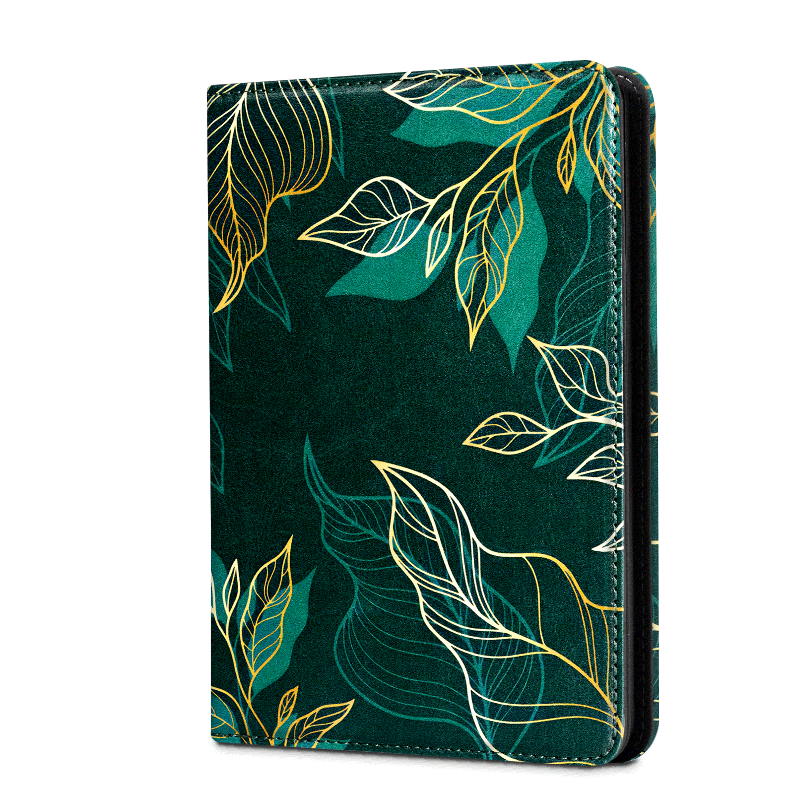 Kindle Paperwhite 12th Gen (2024 7 inch) stand-Prints Case#Color_Dark Green Floral