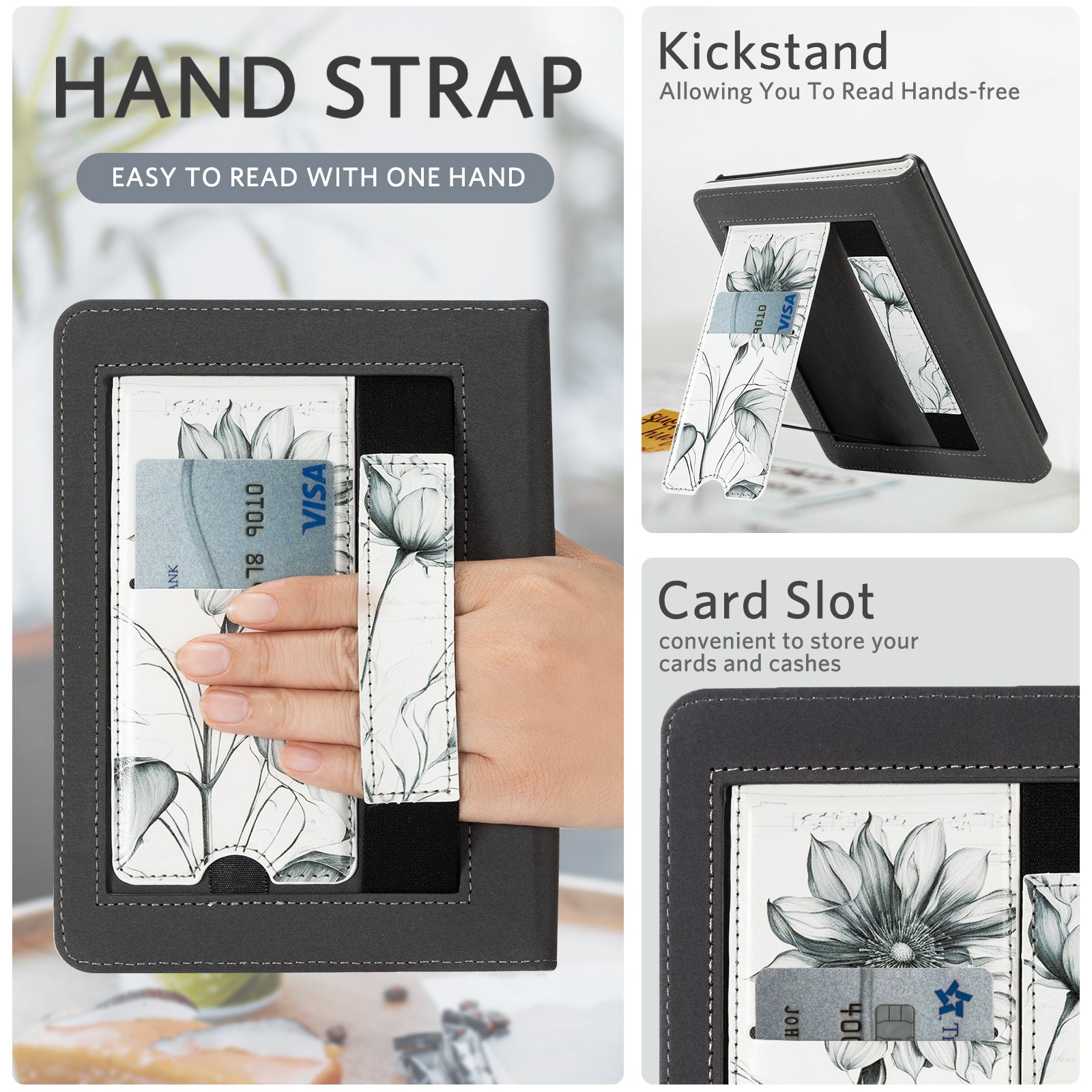 Kindle Paperwhite 12th Gen (2024 7 inch) stand-Prints Case#Color_Ink