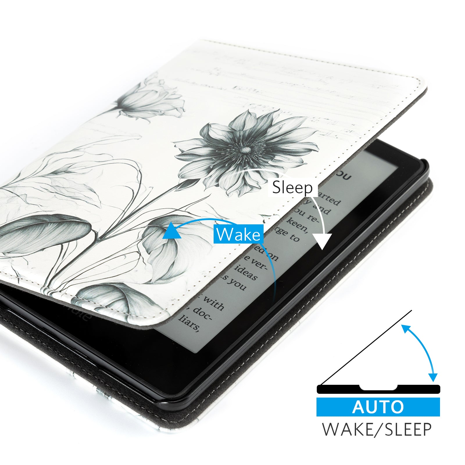 Kindle Paperwhite 12th Gen (2024 7 inch) stand-Prints Case#Color_Ink