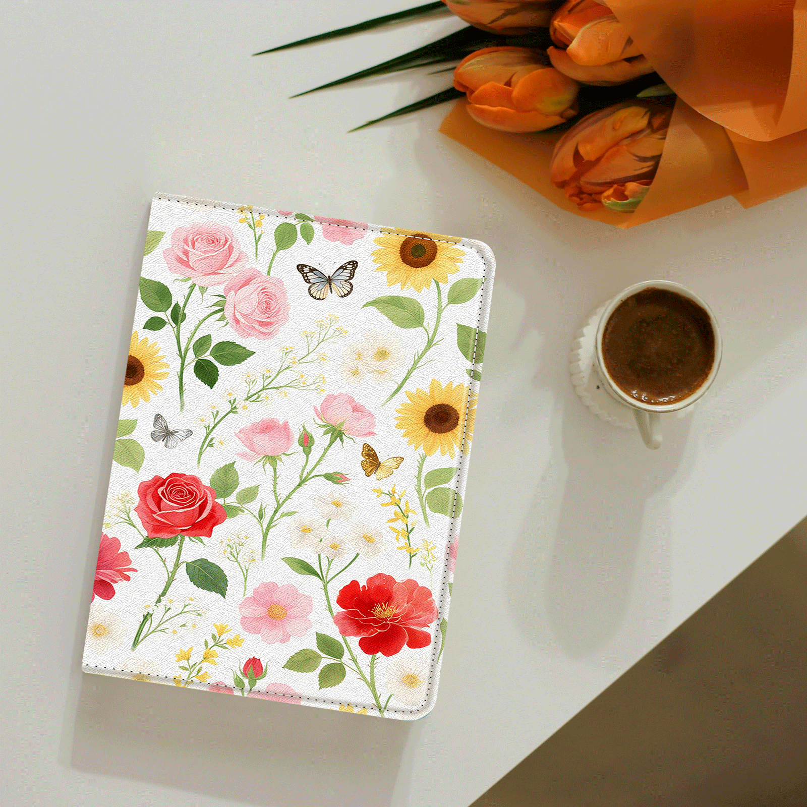 Kindle Paperwhite 12th Gen (2024 7 inch) stand-Prints Case#Color_Joyful Garden