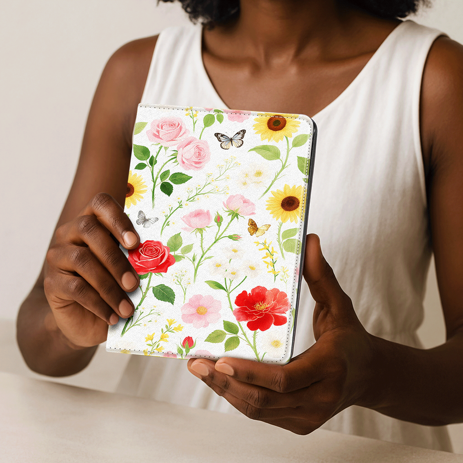 Kindle Paperwhite 12th Gen (2024 7 inch) stand-Prints Case#Color_Joyful Garden