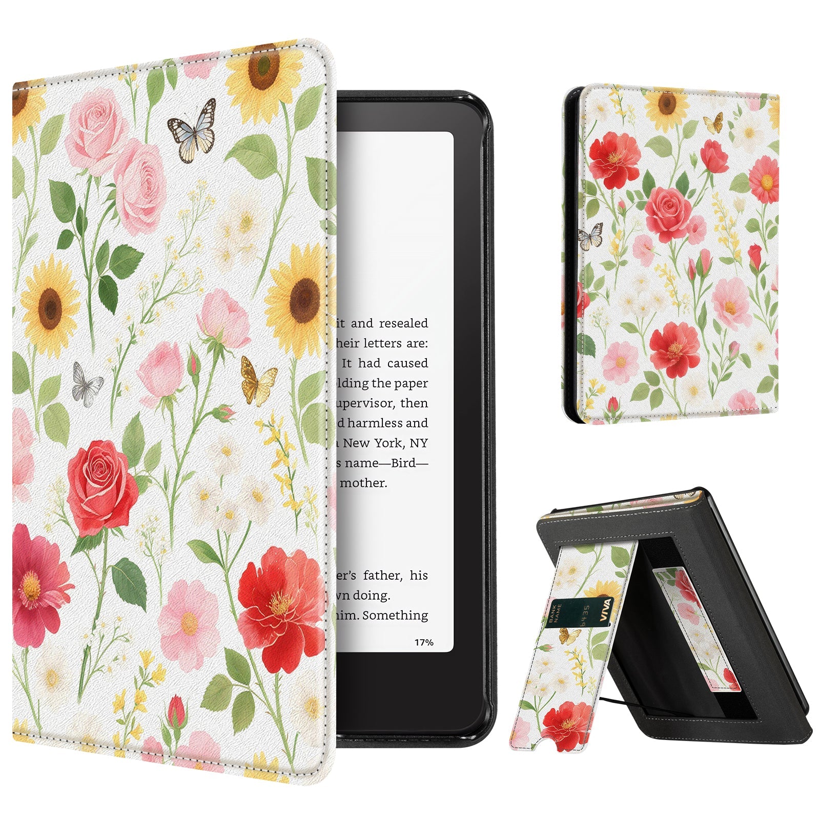 Kindle Paperwhite 12th Gen (2024 7 inch) stand-Prints Case#Color_Joyful Garden
