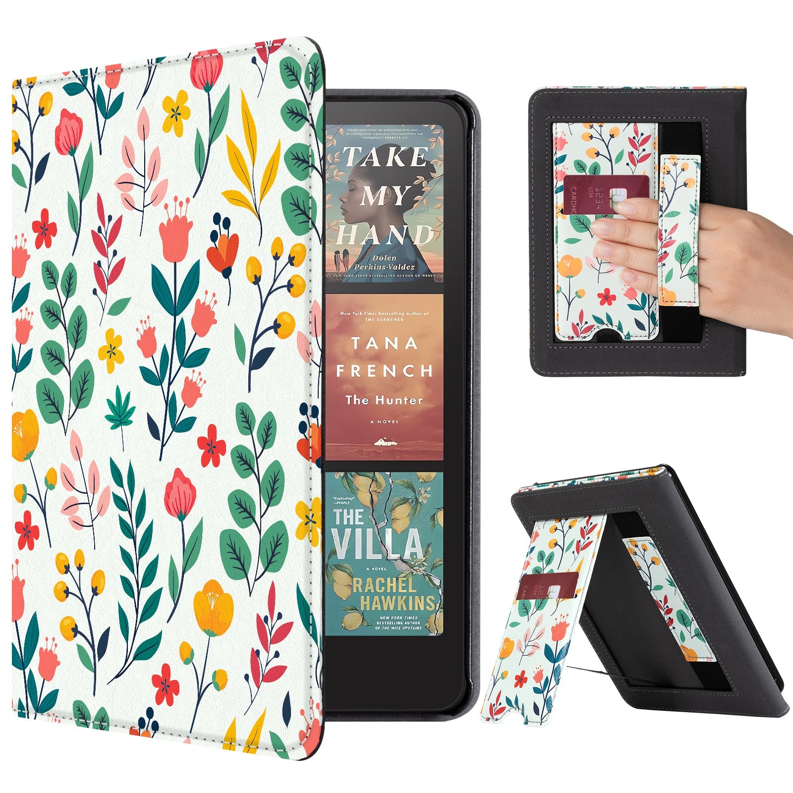 Eden Light Green Sea Of Flowers Kindle Paperwhite 7 inch Case With Stand