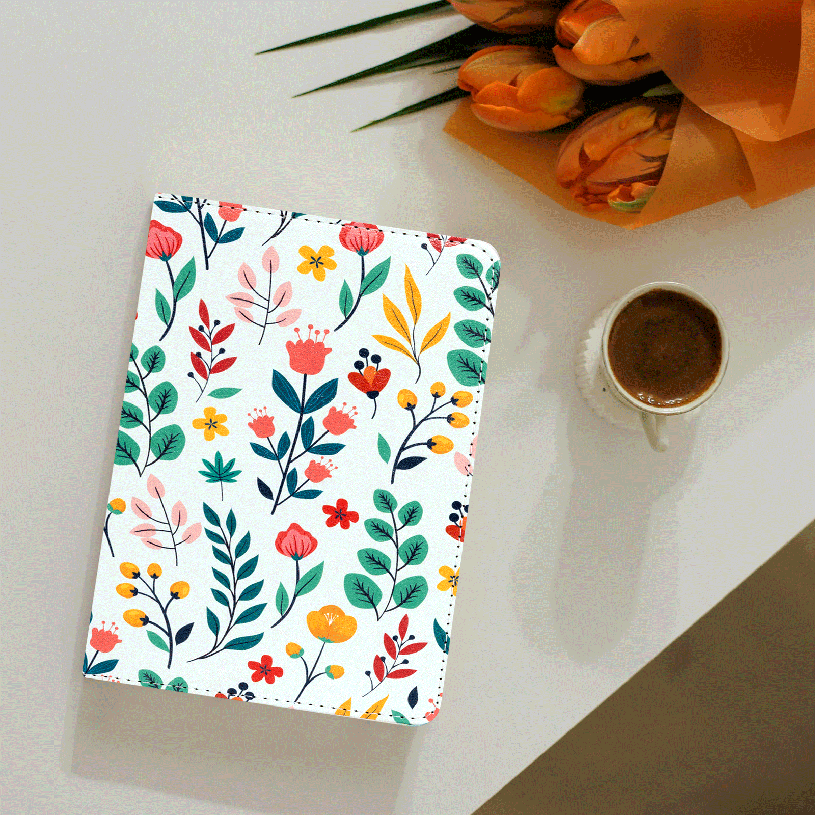 Kindle Paperwhite 12th Gen (2024 7 inch) stand-Prints Case#Color_Light Green Sea Of Flowers