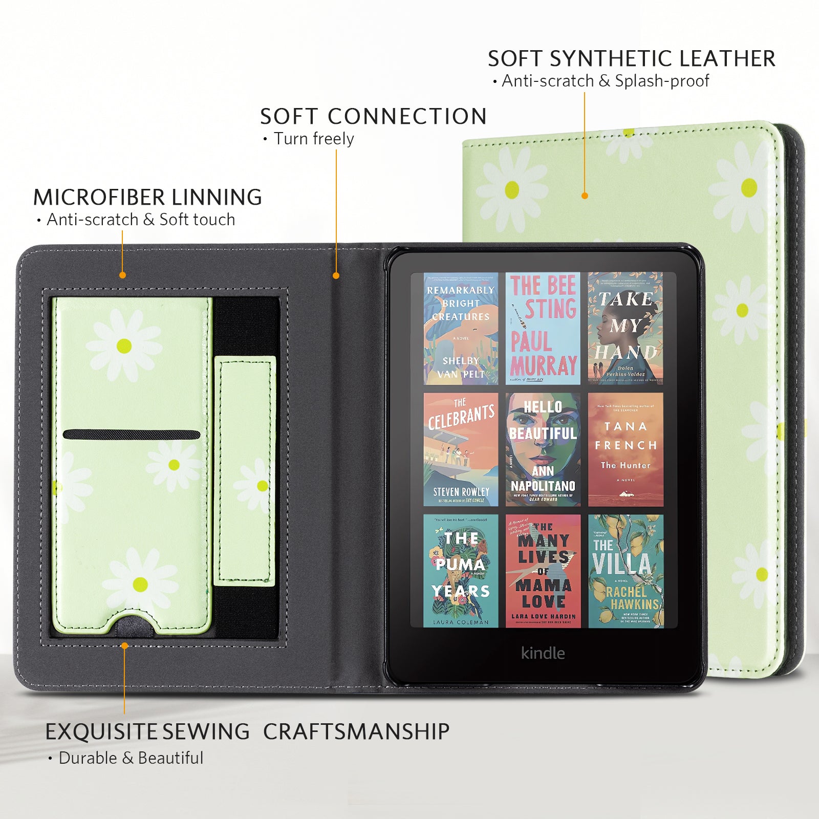 Kindle Paperwhite 12th Gen (2024 7 inch) stand-Prints Case#Color_Little Daisy