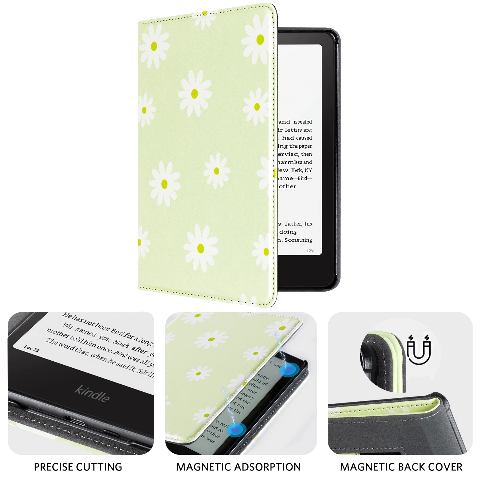 Kindle Paperwhite 12th Gen (2024 7 inch) stand-Prints Case#Color_Little Daisy