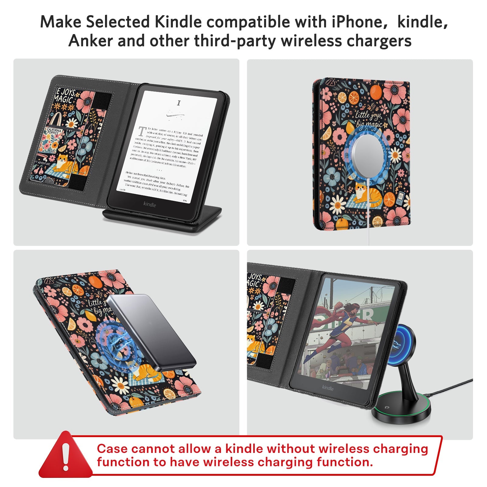 Kindle Paperwhite 12th Gen (2024 7 inch) stand-Prints Case#Color_Little Joys