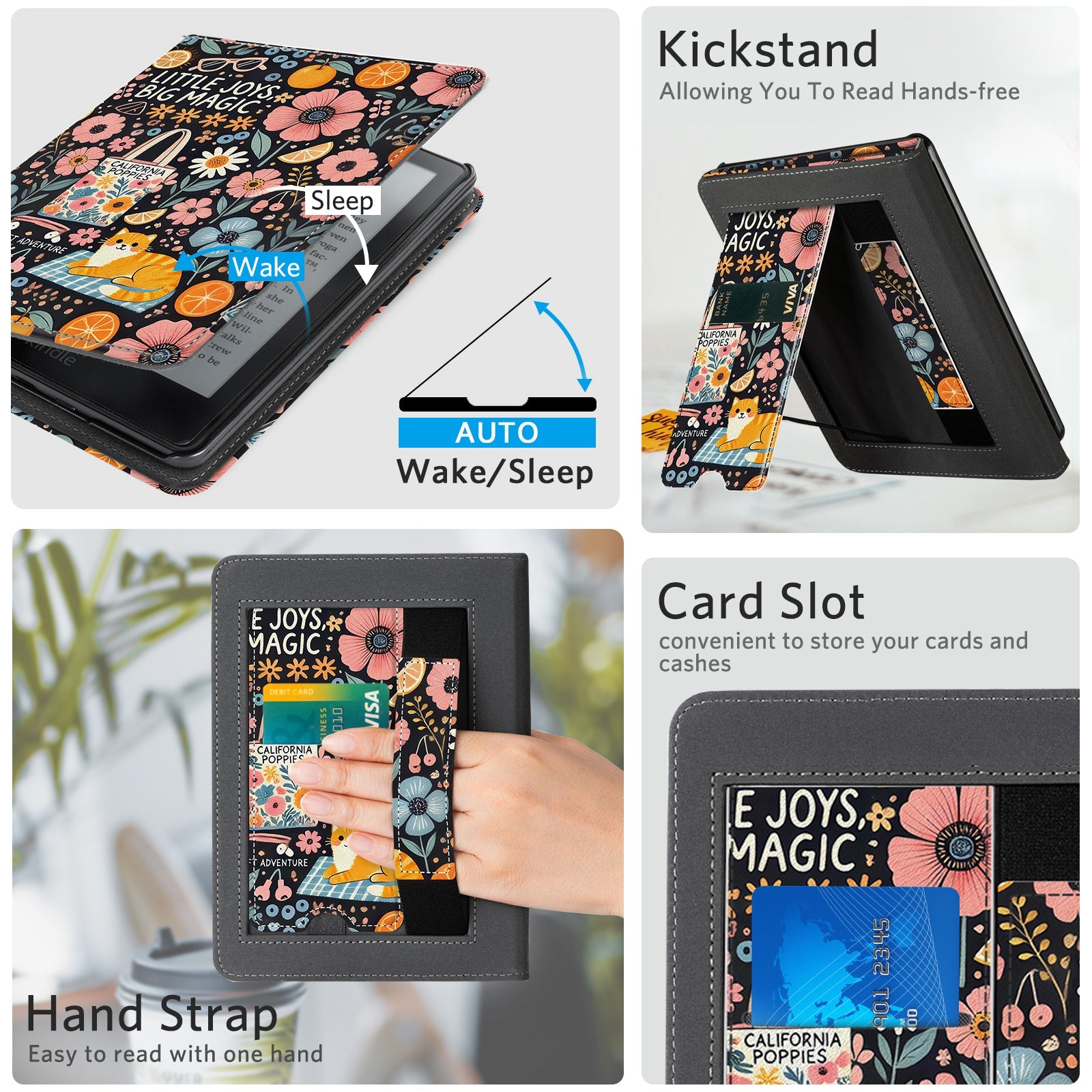 Kindle Paperwhite 12th Gen (2024 7 inch) stand-Prints Case#Color_Little Joys