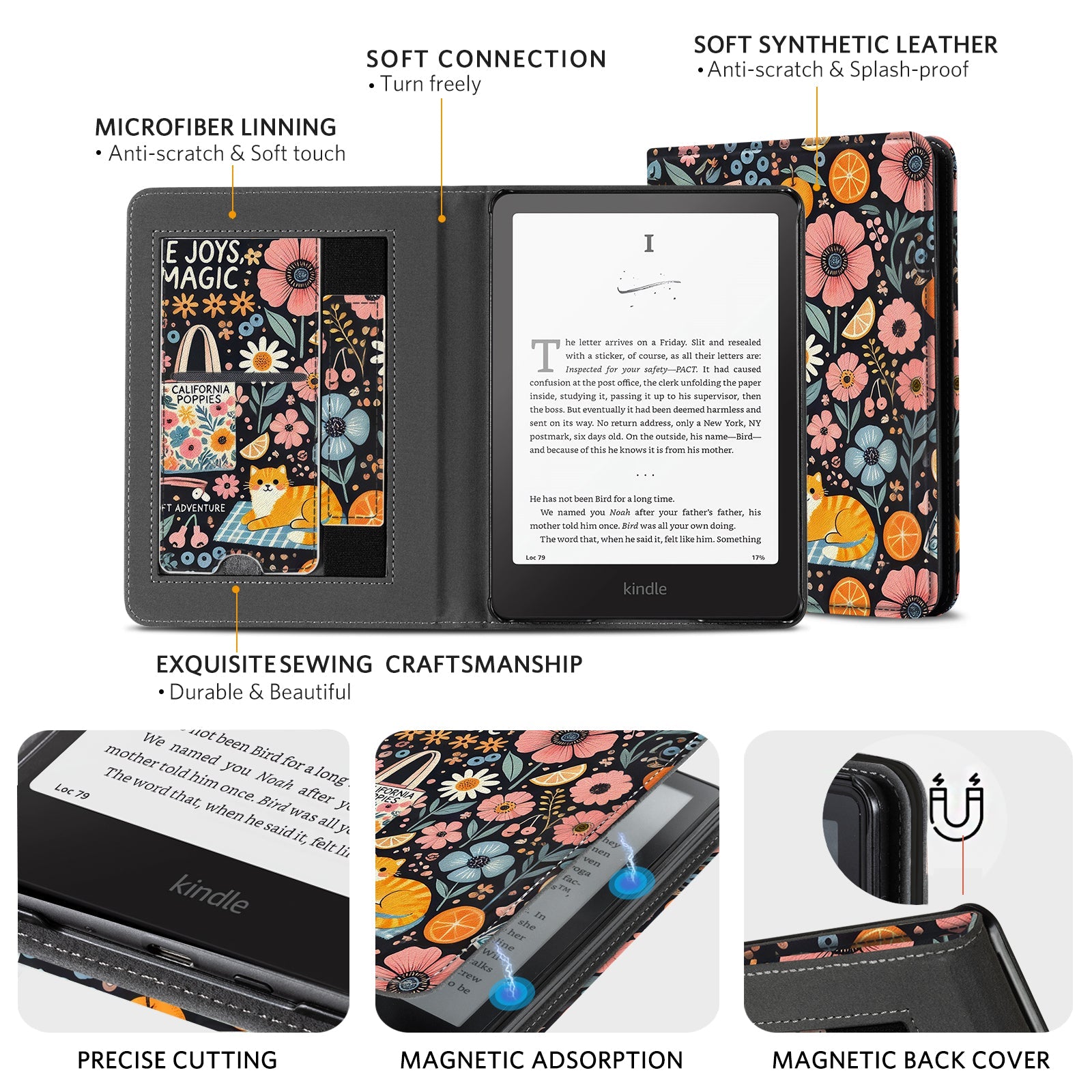 Kindle Paperwhite 12th Gen (2024 7 inch) stand-Prints Case#Color_Little Joys
