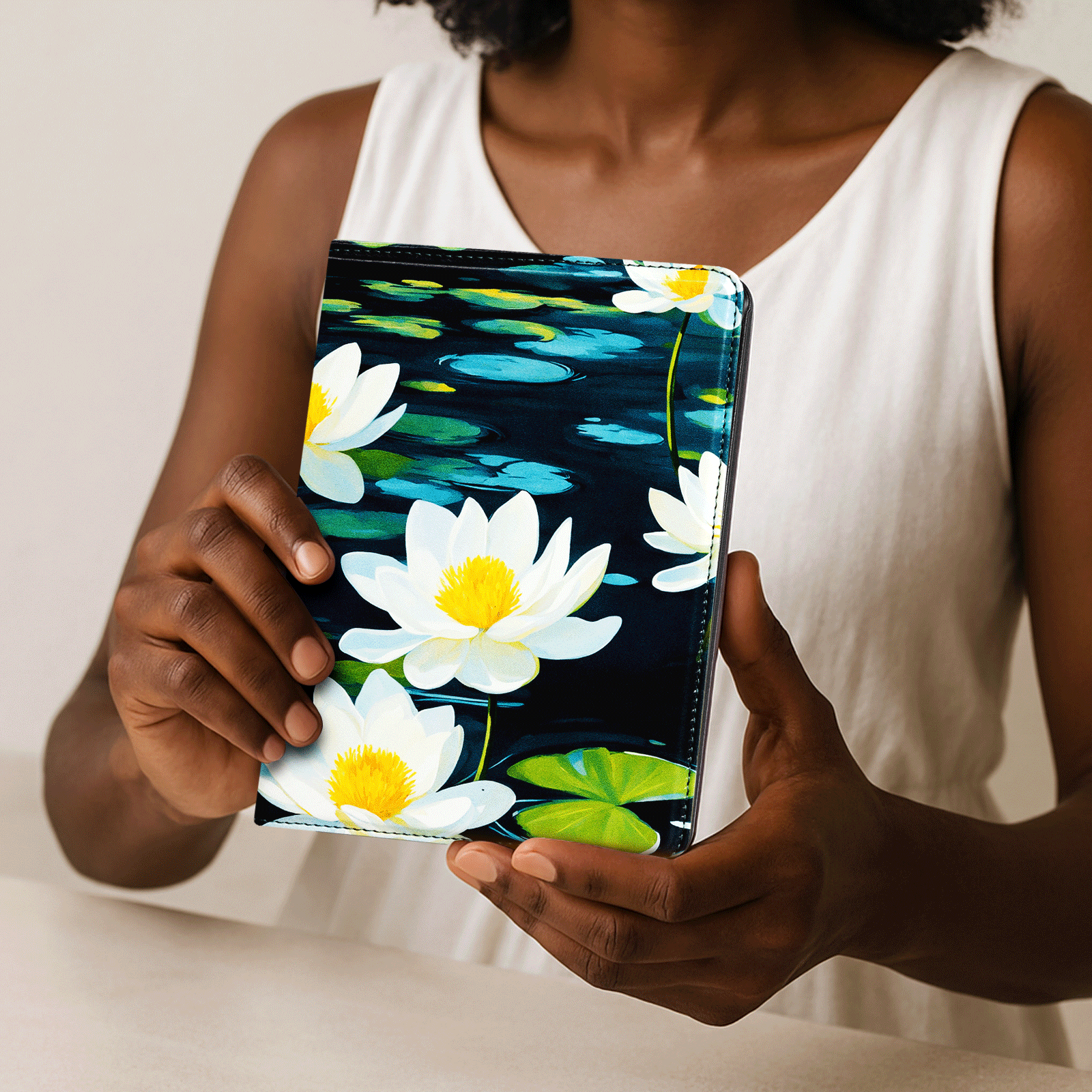 Kindle Paperwhite 12th Gen (2024 7 inch) stand-Prints Case#Color_Lotus