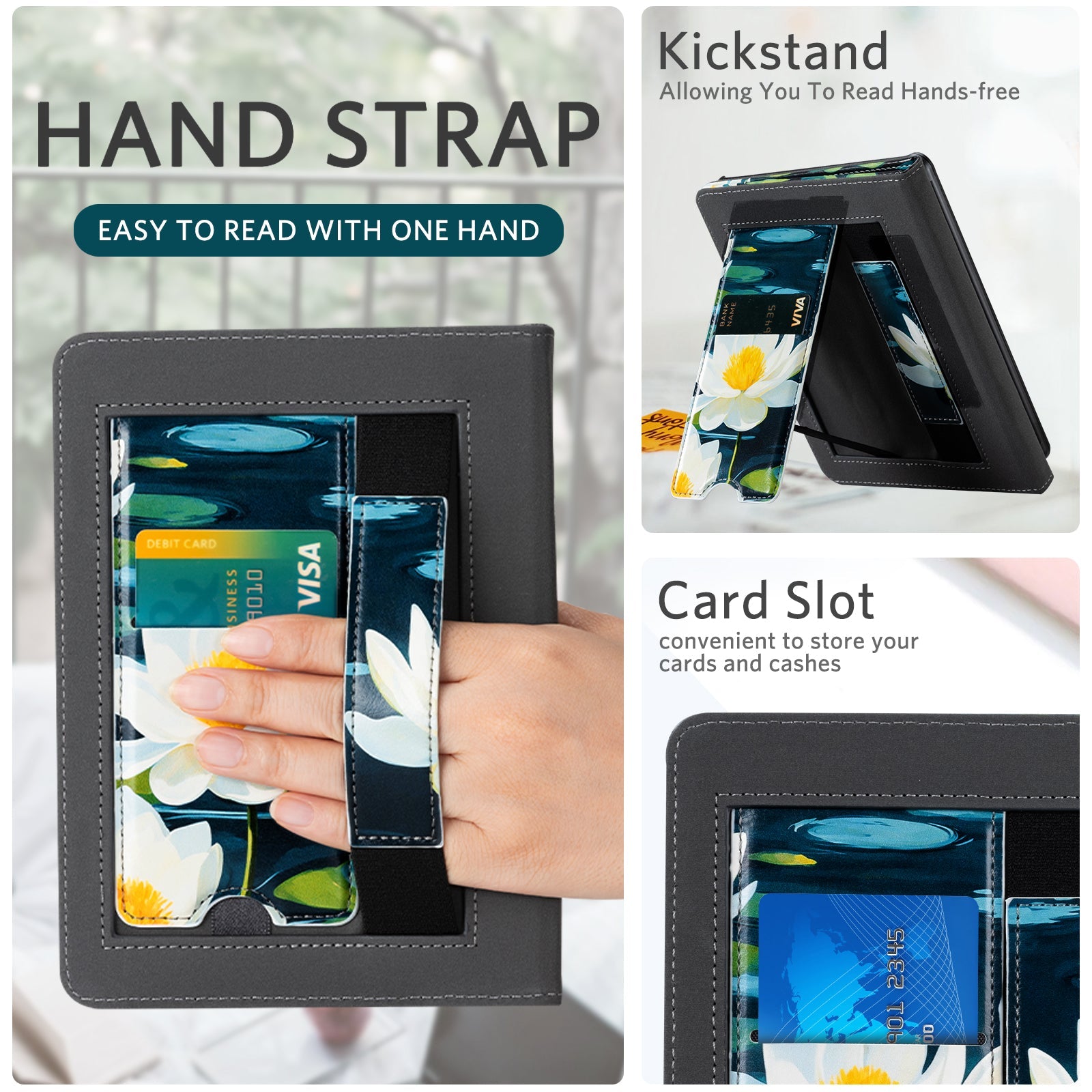 Eden Lotus Kindle Paperwhite 7 inch Case With Stand