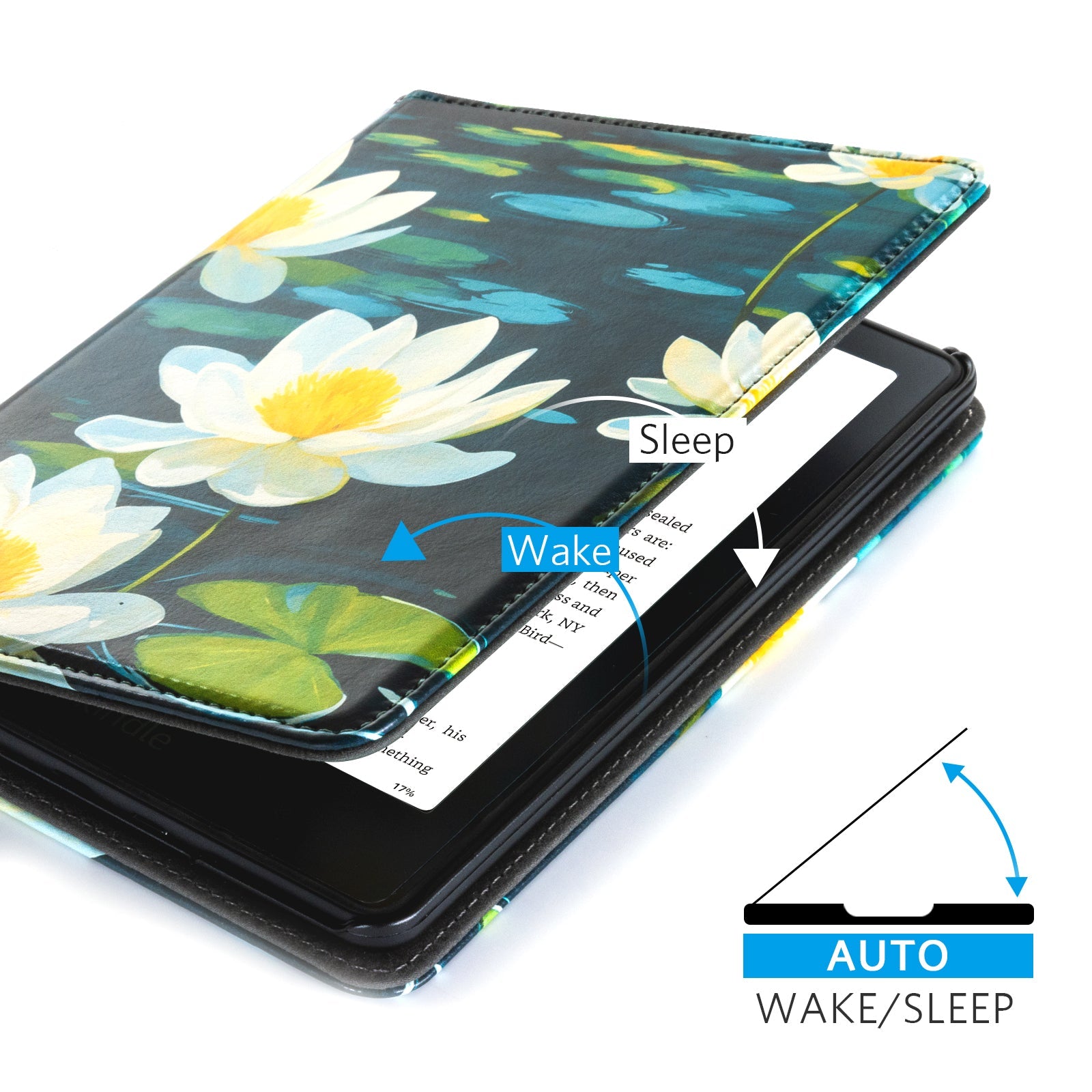 Eden Lotus Kindle Paperwhite 7 inch Case With Stand
