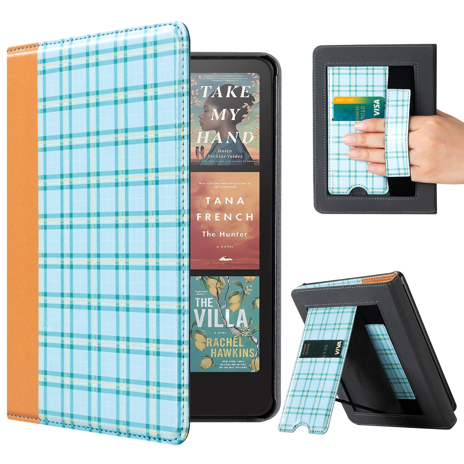 Kindle Paperwhite 12th Gen (2024 7 inch) stand-Prints Case#Color_Plaid Brown