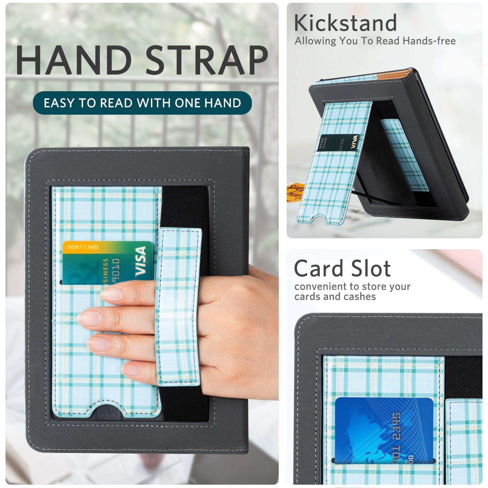 Kindle Paperwhite 12th Gen (2024 7 inch) stand-Prints Case#Color_Plaid Brown