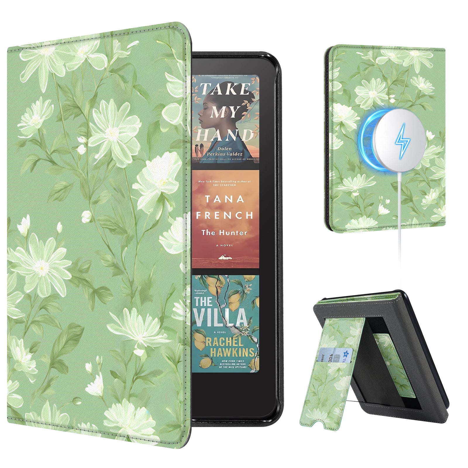 Kindle Paperwhite 12th Gen (2024 7 inch) stand-Prints Case#Color_Sage Flower