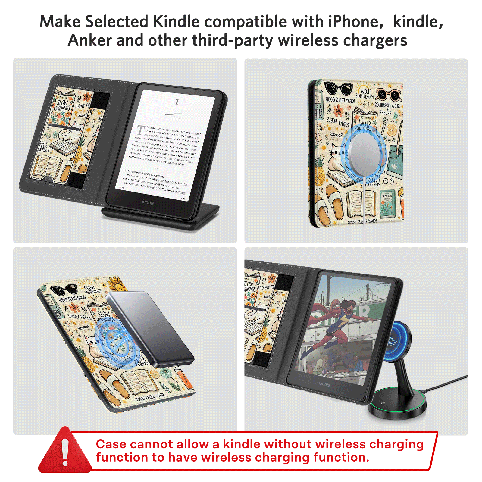 Kindle Paperwhite 12th Gen (2024 7 inch) stand-Prints Case#Color_Slow Morning