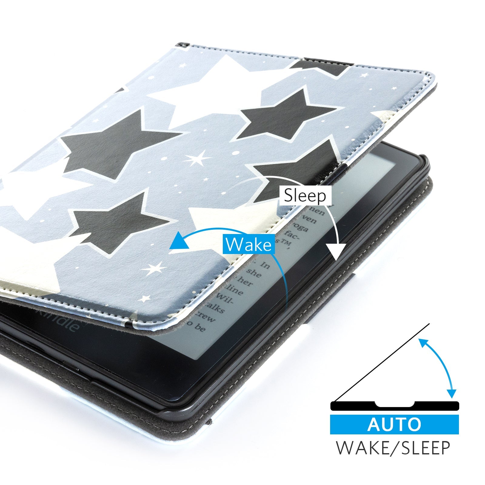 Kindle Paperwhite 12th Gen (2024 7 inch) stand-Prints Case#Color_Star