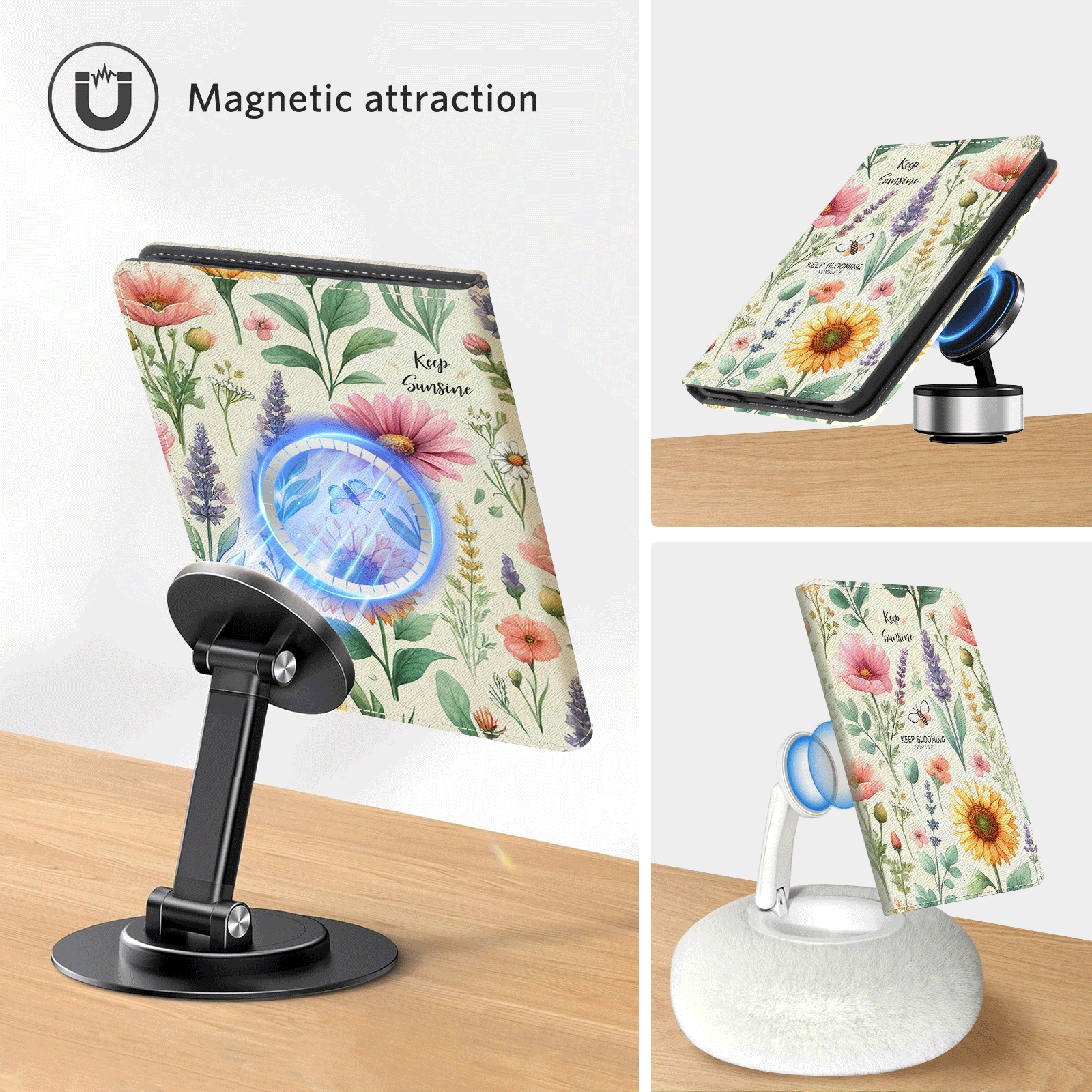 Kindle Paperwhite 12th Gen (2024 7 inch) stand-Prints Case#Color_Sunshine Garden