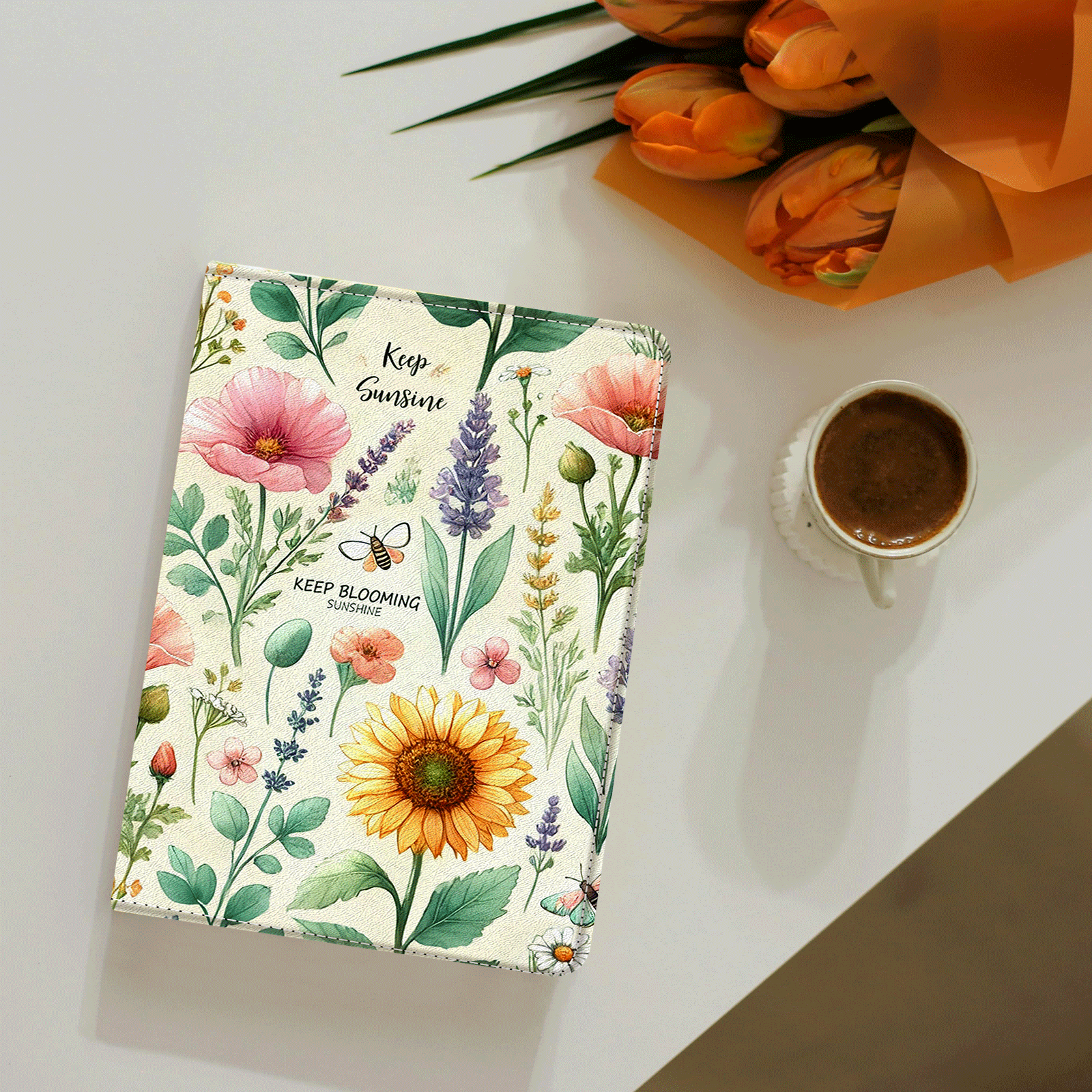 Kindle Paperwhite 12th Gen (2024 7 inch) stand-Prints Case#Color_Sunshine Garden