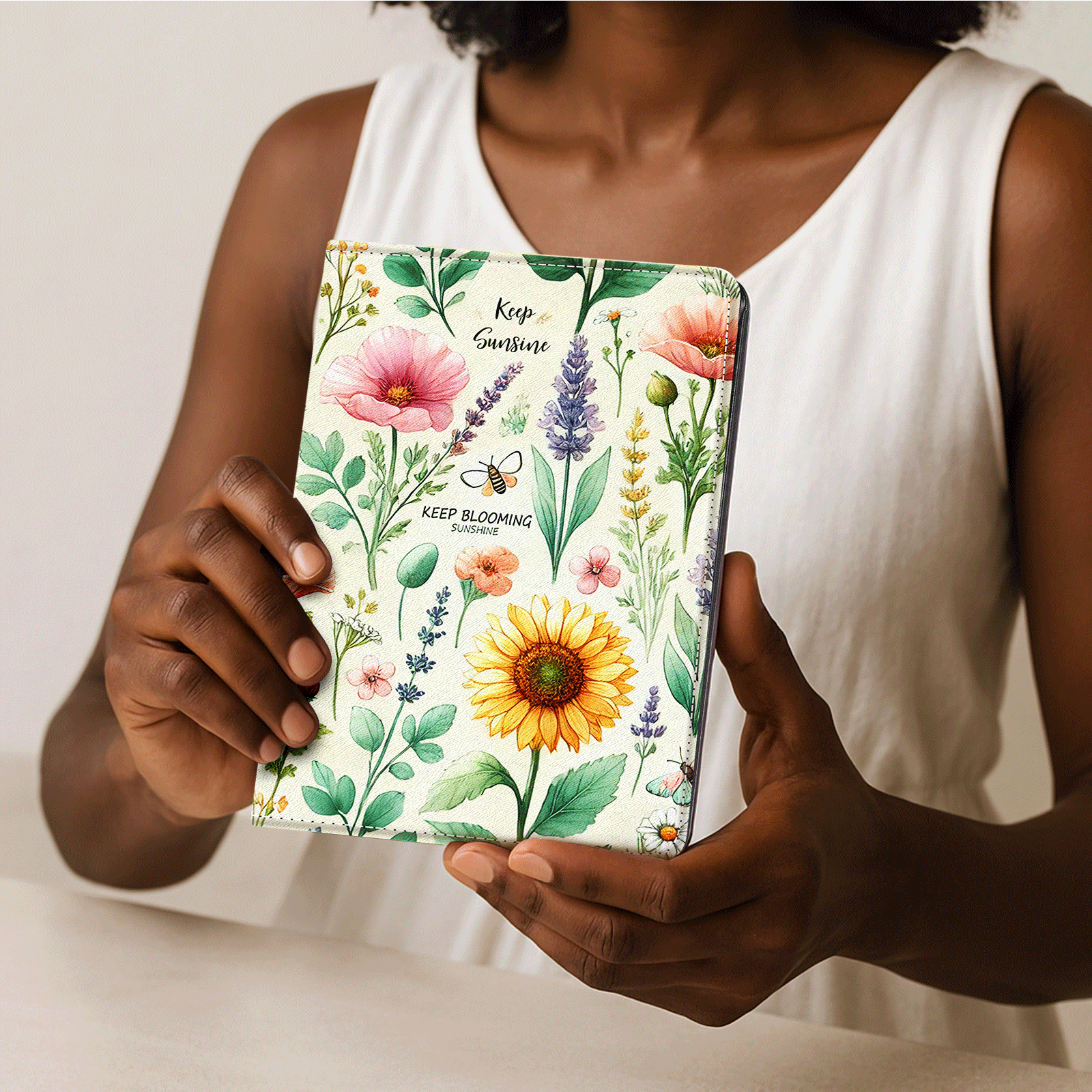 Kindle Paperwhite 12th Gen (2024 7 inch) stand-Prints Case#Color_Sunshine Garden