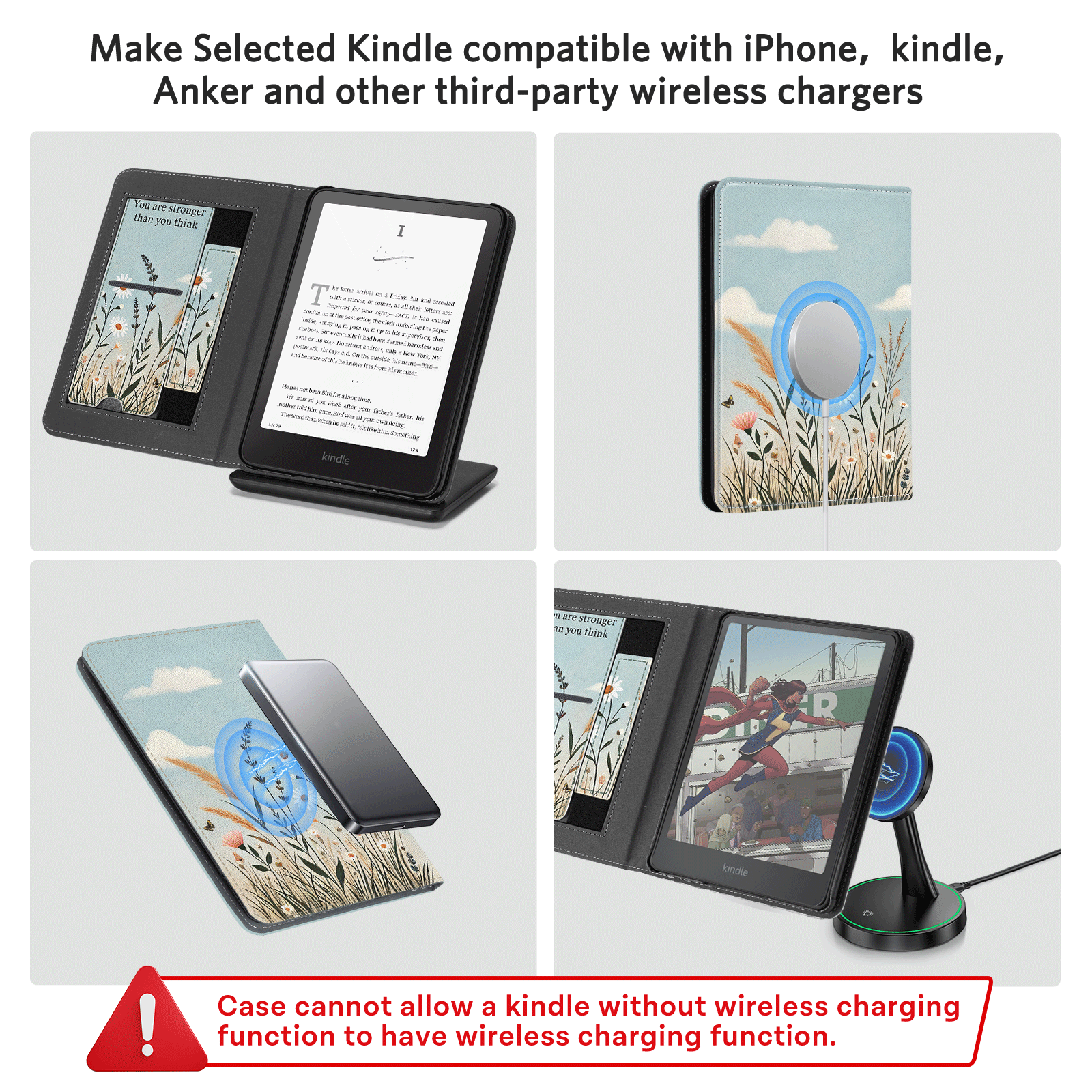 Kindle Paperwhite 12th Gen (2024 7 inch) stand-Prints Case#Color_Tranquil Bloom