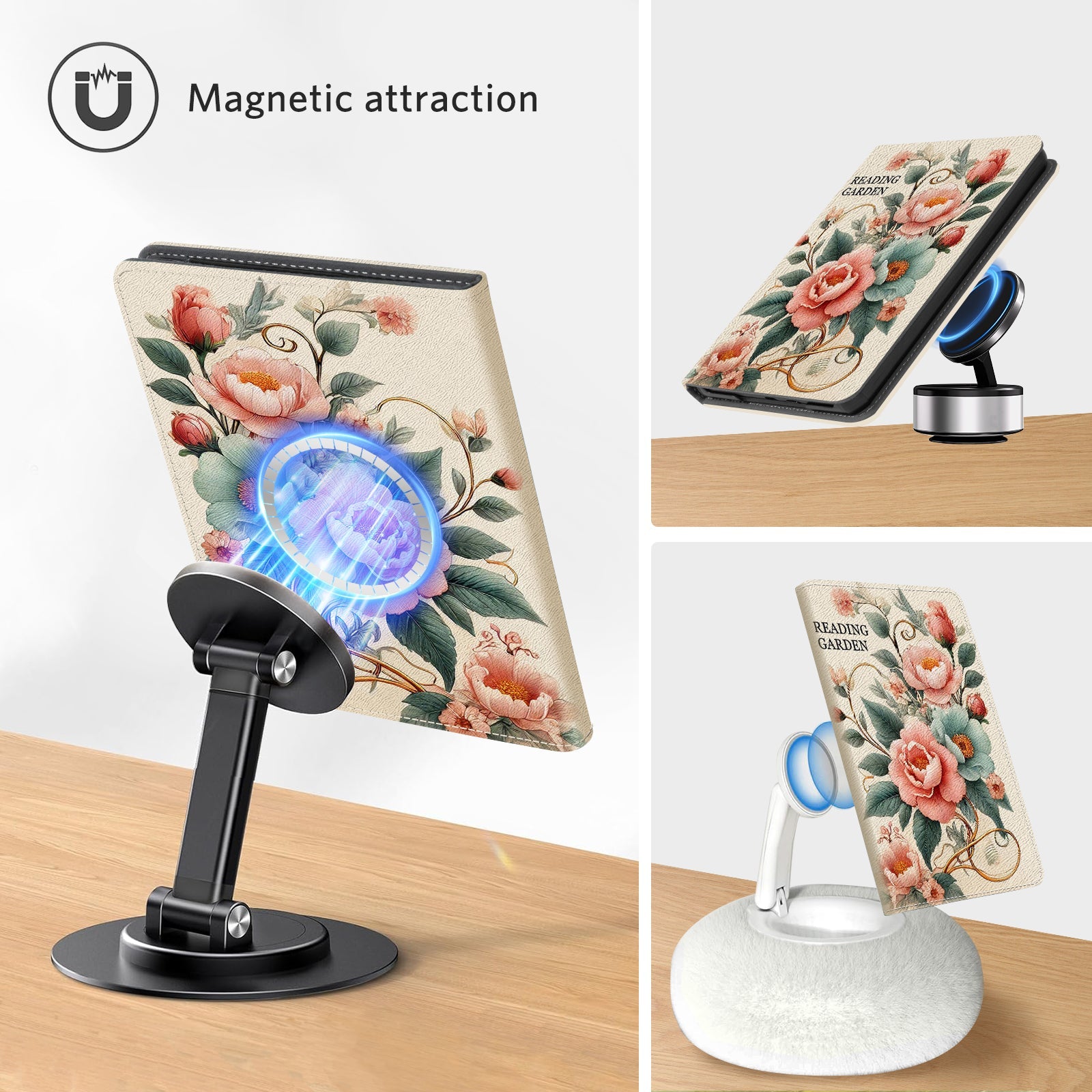 Kindle Paperwhite 12th Gen (2024 7 inch) stand-Prints Case#Color_Vintage Peony