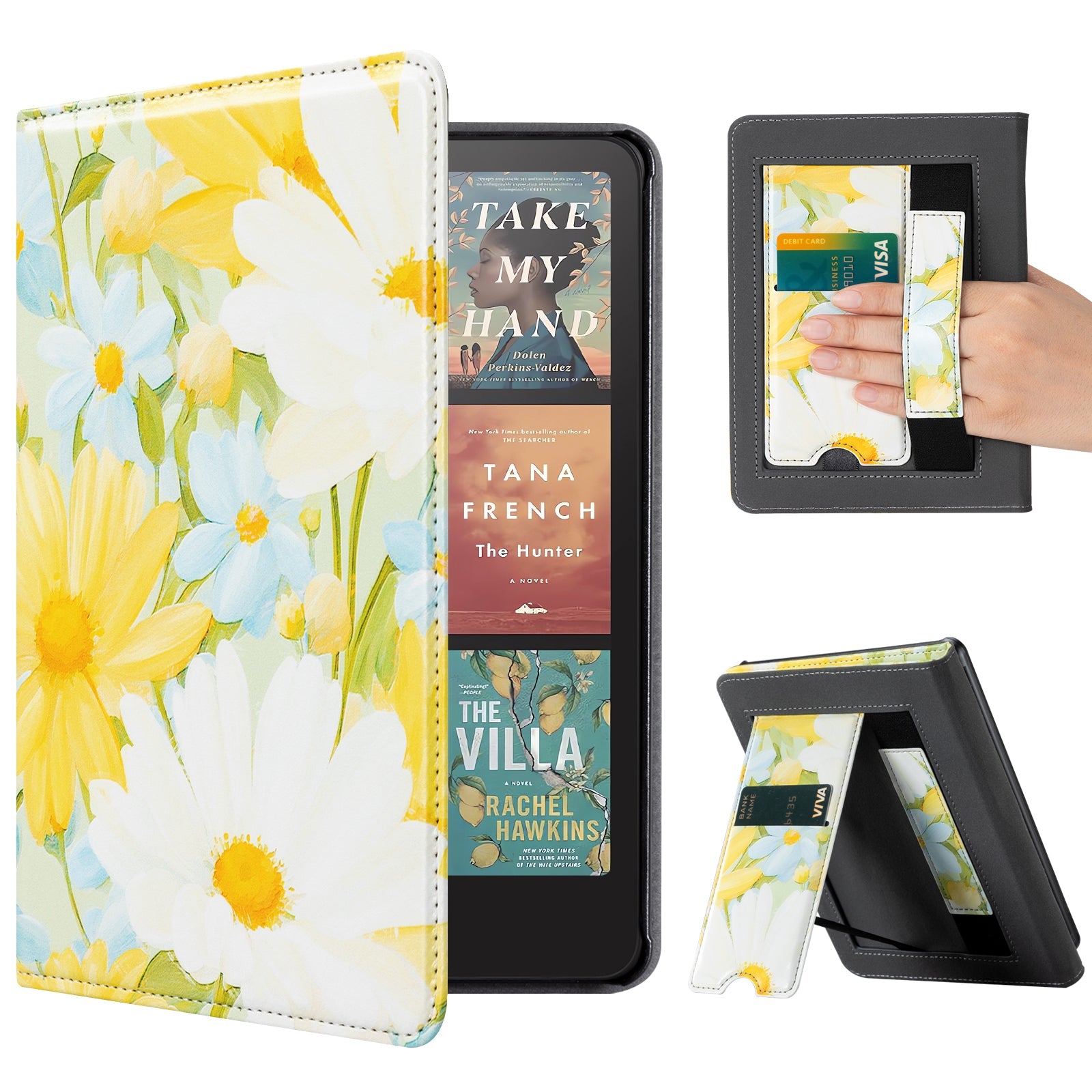 Kindle Paperwhite 12th Gen (2024 7 inch) stand-Prints Case#Color_Yellow Floral