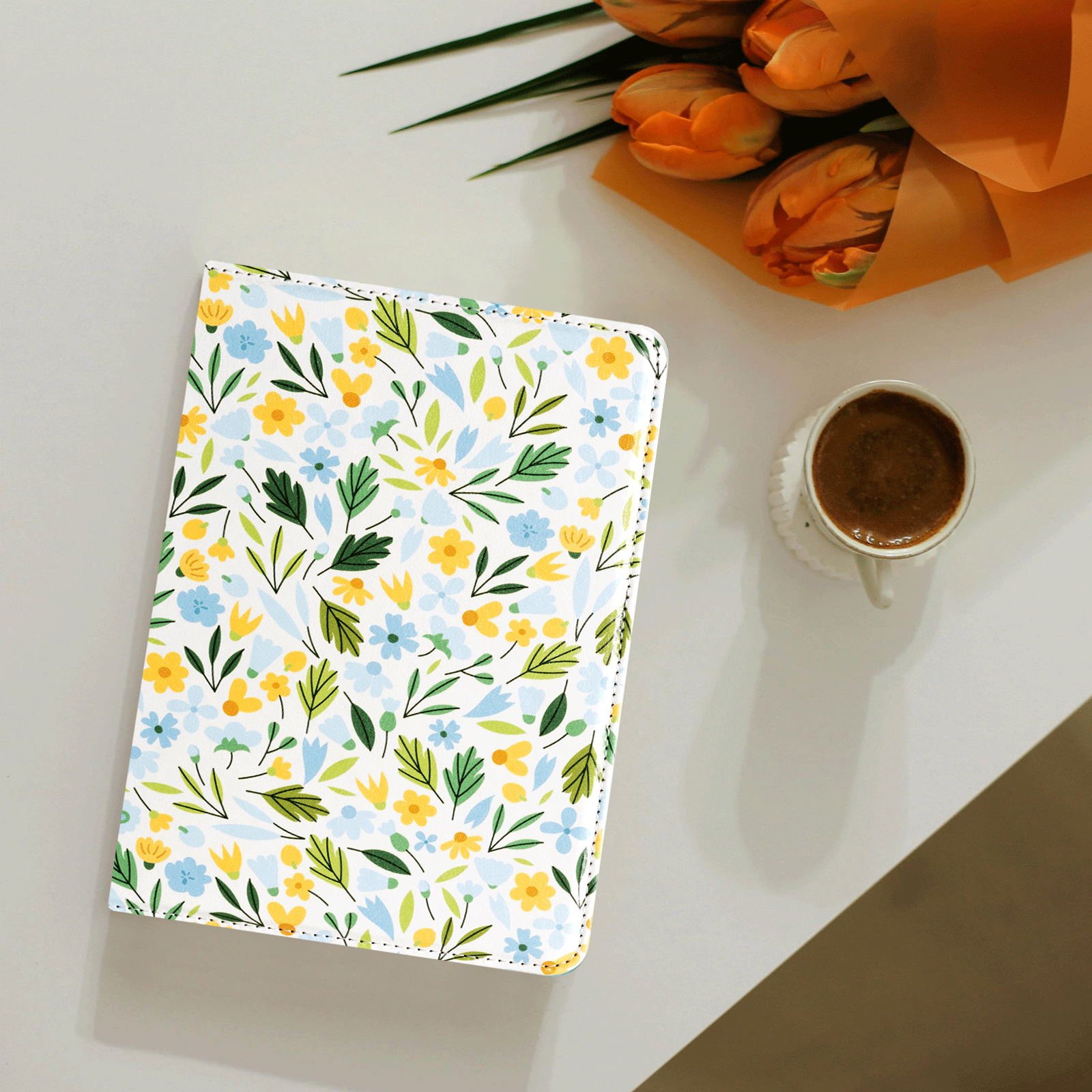 Kindle Paperwhite 12th Gen (2024 7 inch) stand-Prints Case#Color_Yellow Flowers