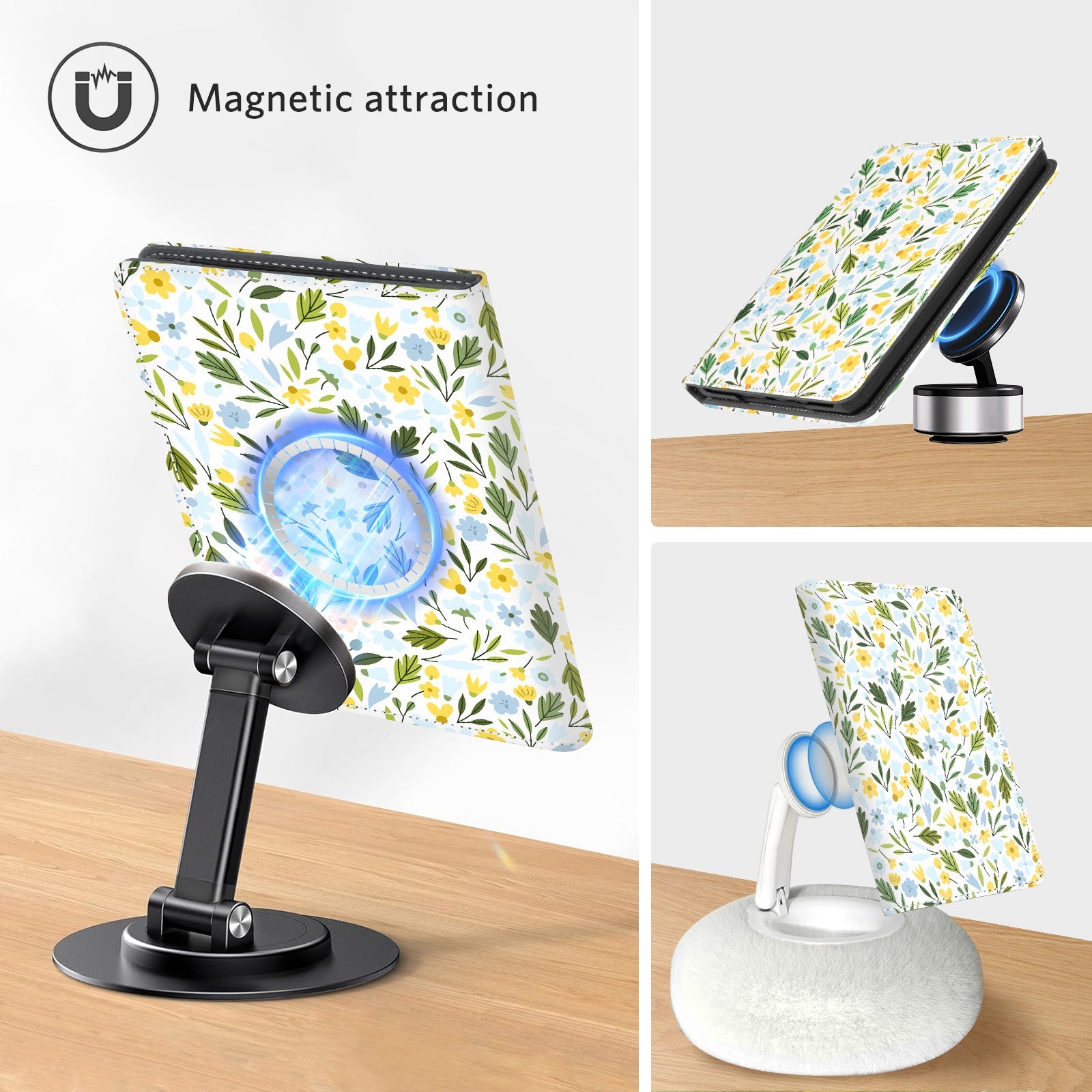 Kindle Paperwhite 12th Gen (2024 7 inch) stand-Prints Case#Color_Yellow Flowers