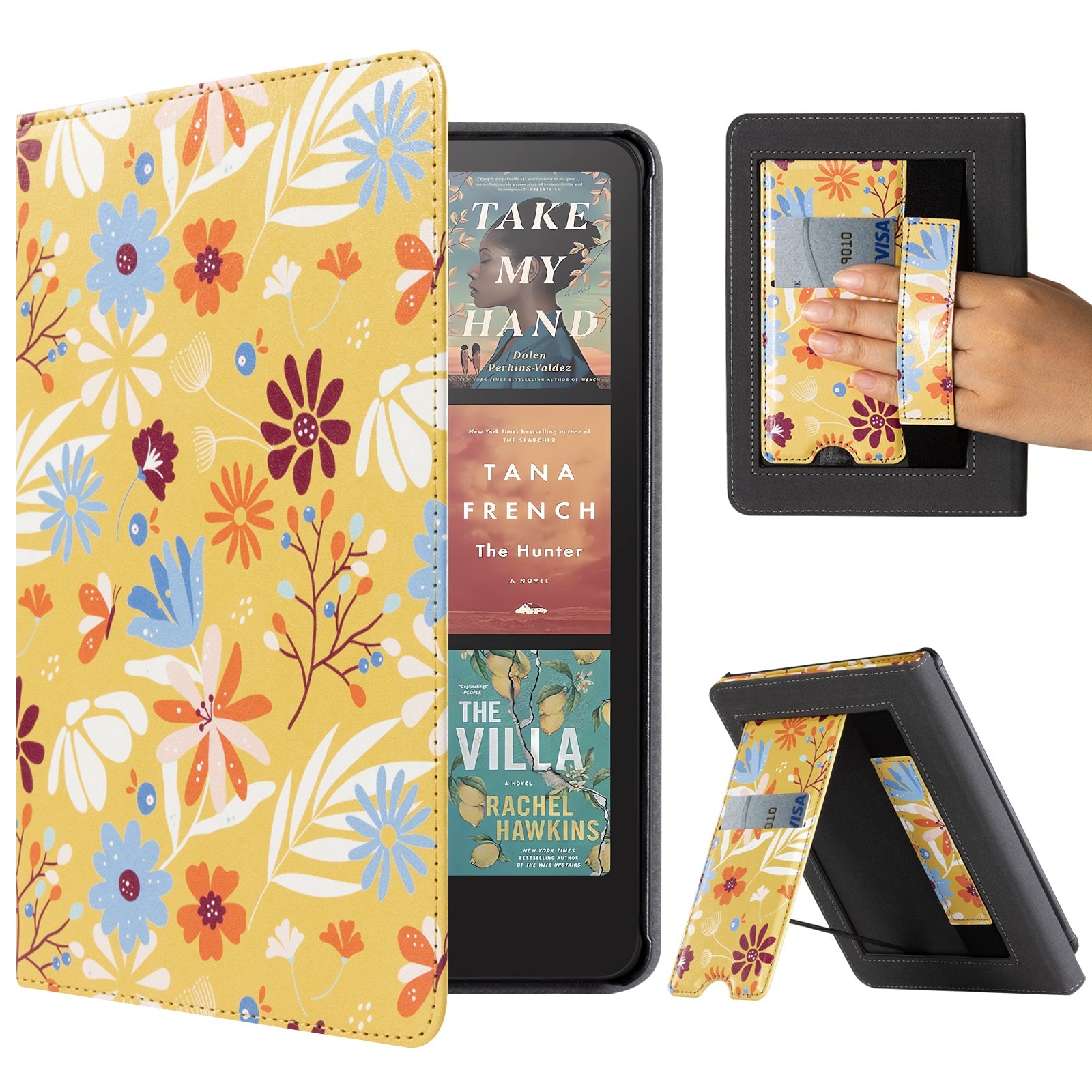 Kindle Paperwhite 12th Gen (2024 7 inch) stand-Prints Case#Color_Yellow Sea Of Flowers